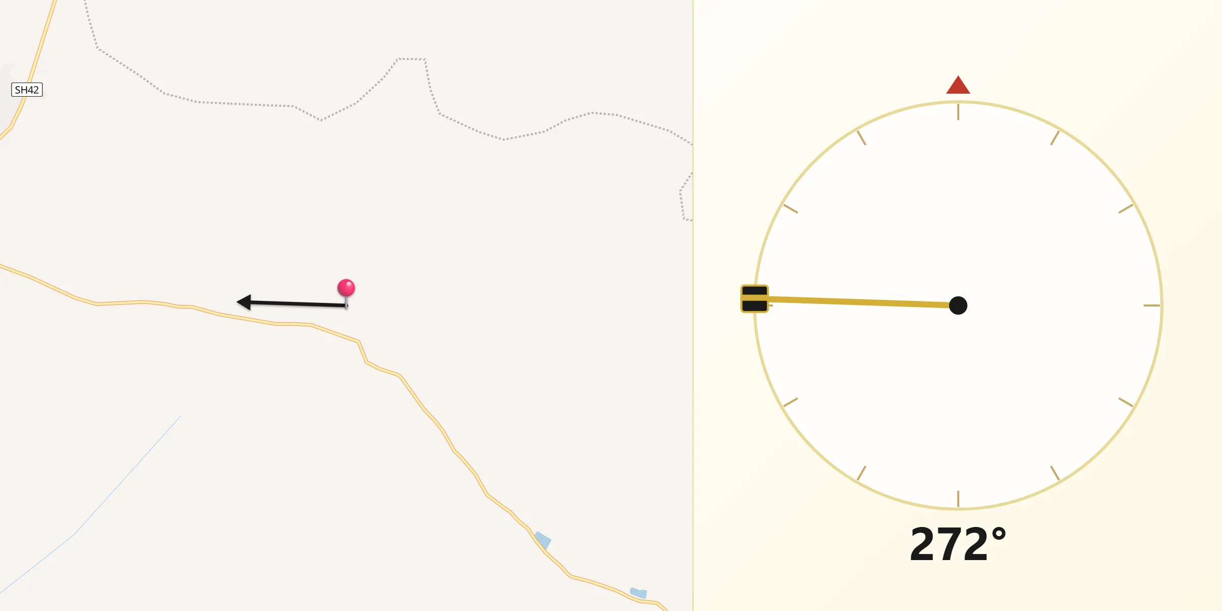 Qibla Direction from Adelanto