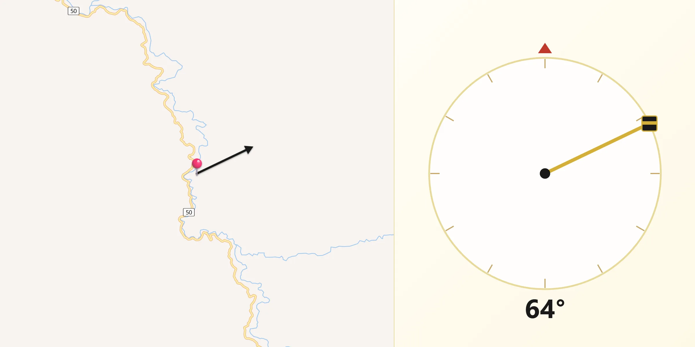 Dirección de la Qibla desde Pueblo Rico
