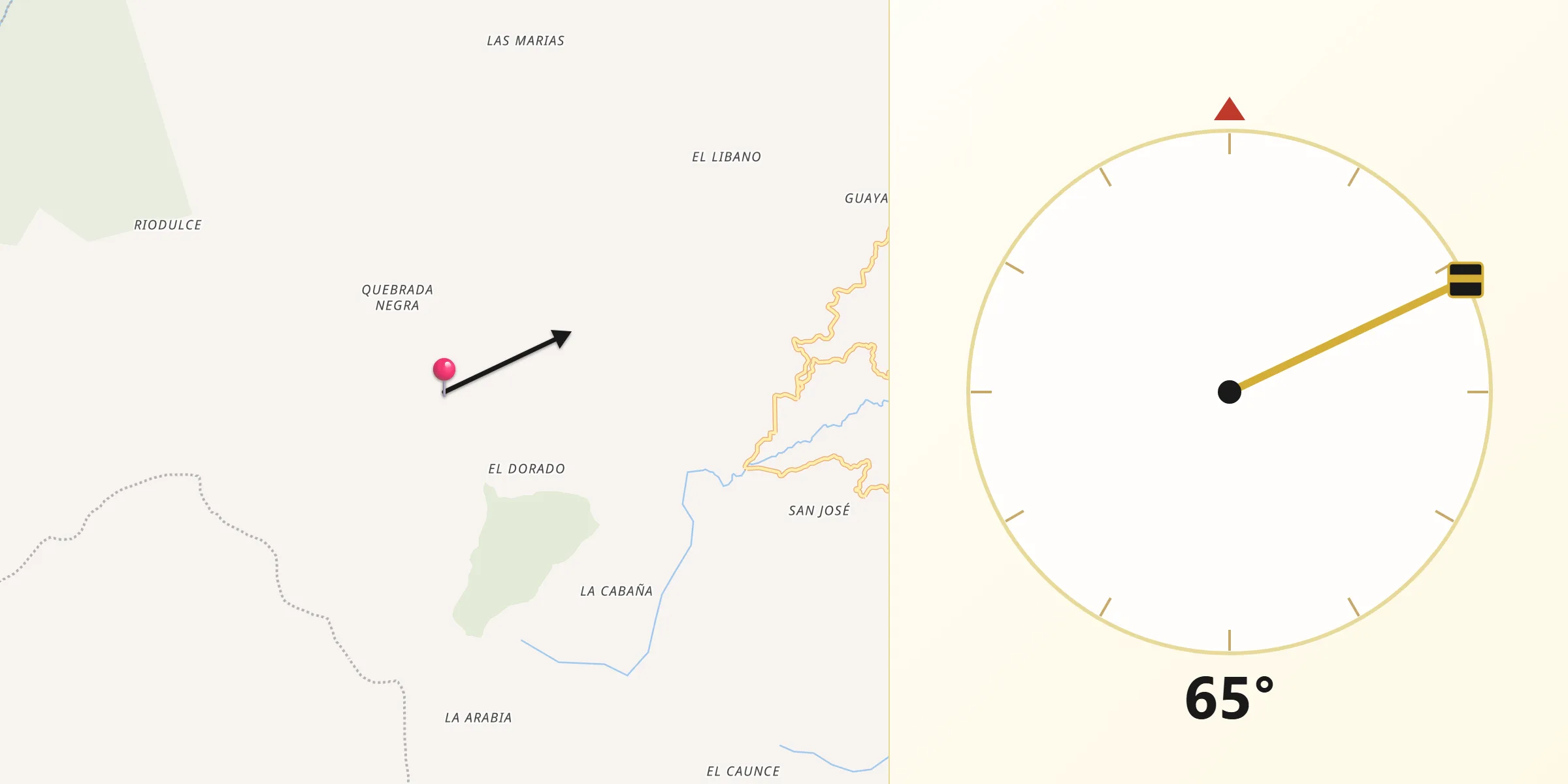 Dirección de la Qibla desde Pensilvania