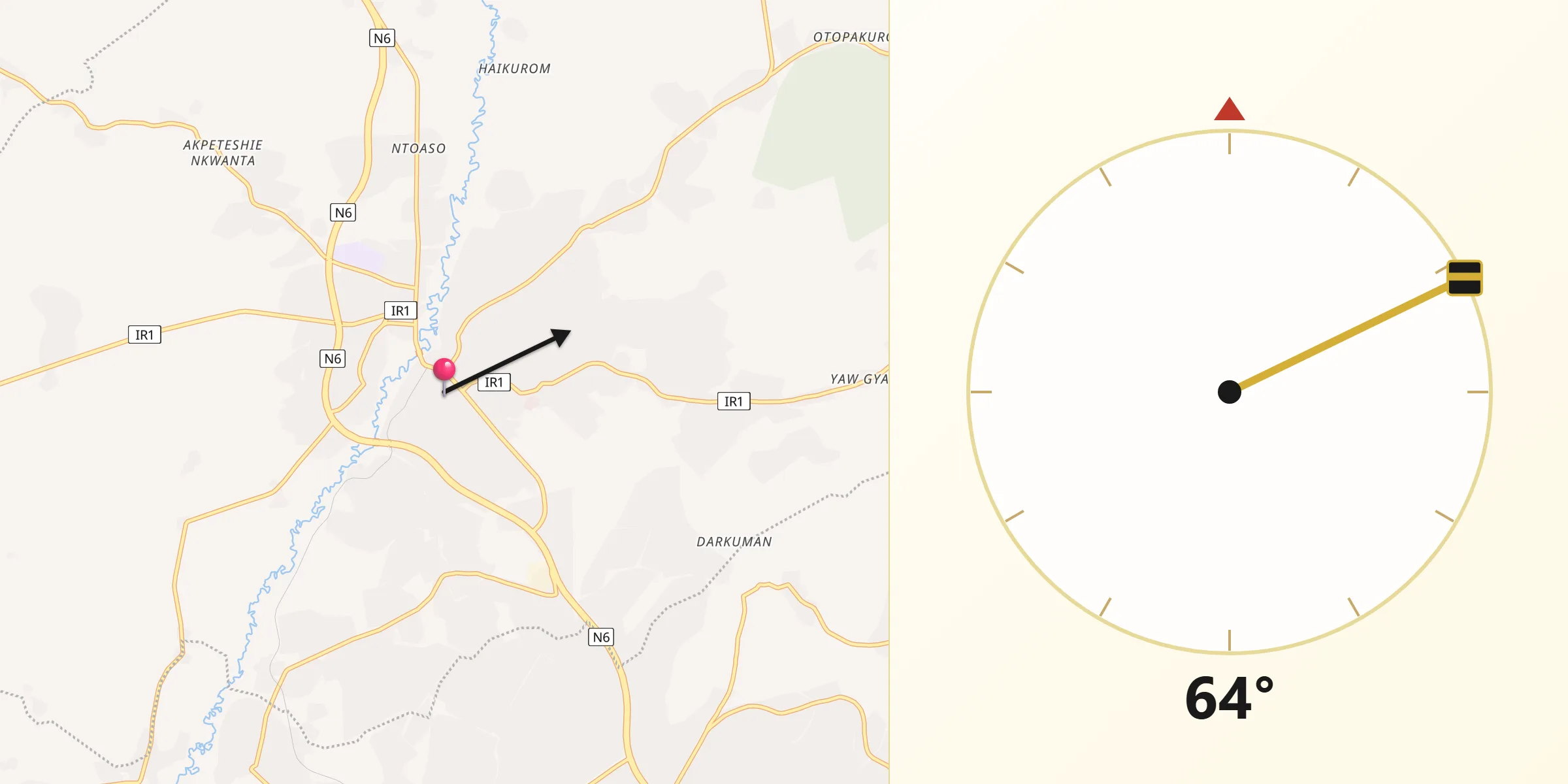 Alkibla daga Nsawam zuwa Makka