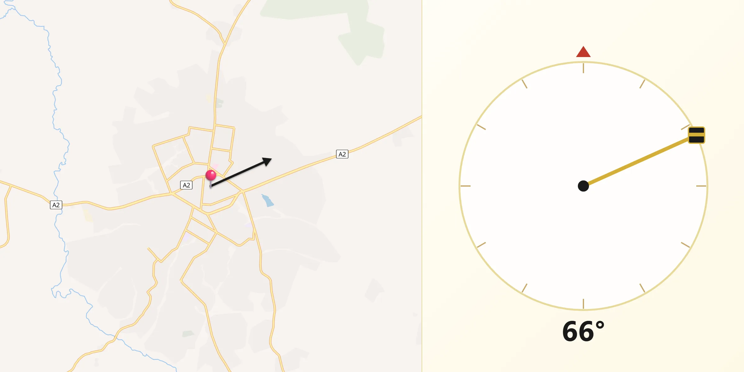 Direction vers la Qibla depuis Divo