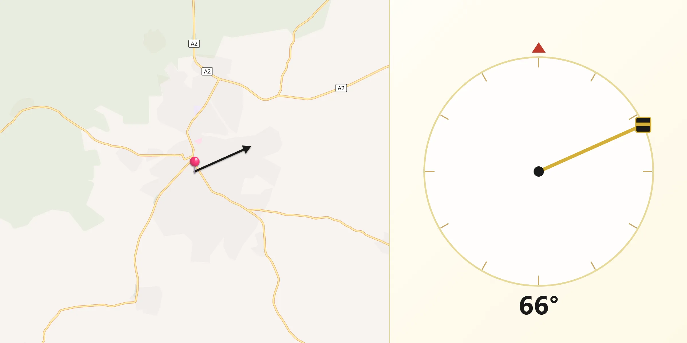 Direction vers la Qibla depuis Lakota
