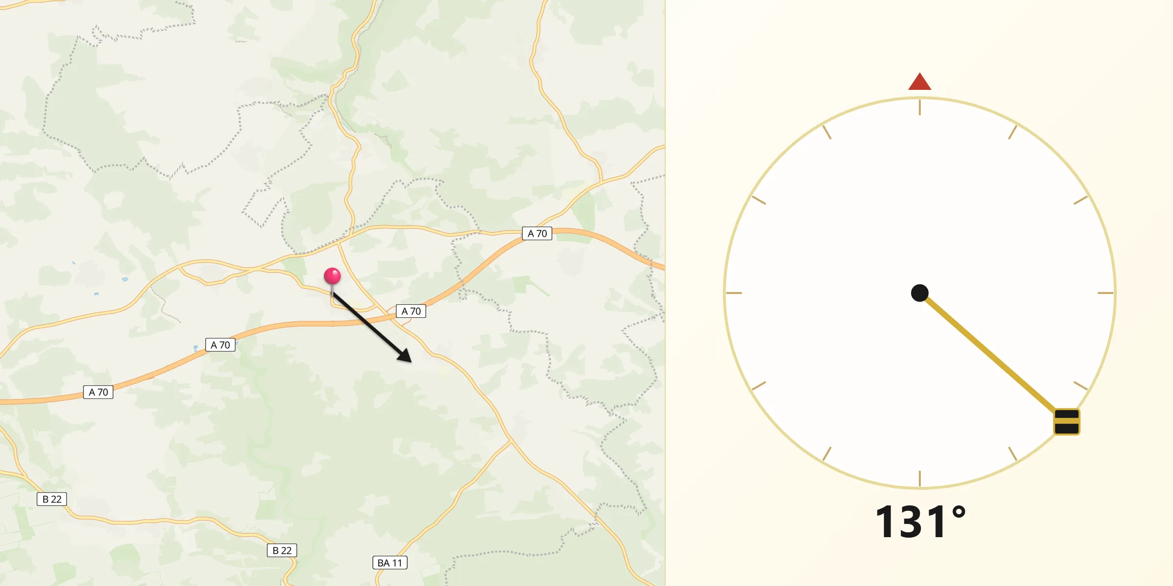 Qibla-Richtung von Stadelhofen