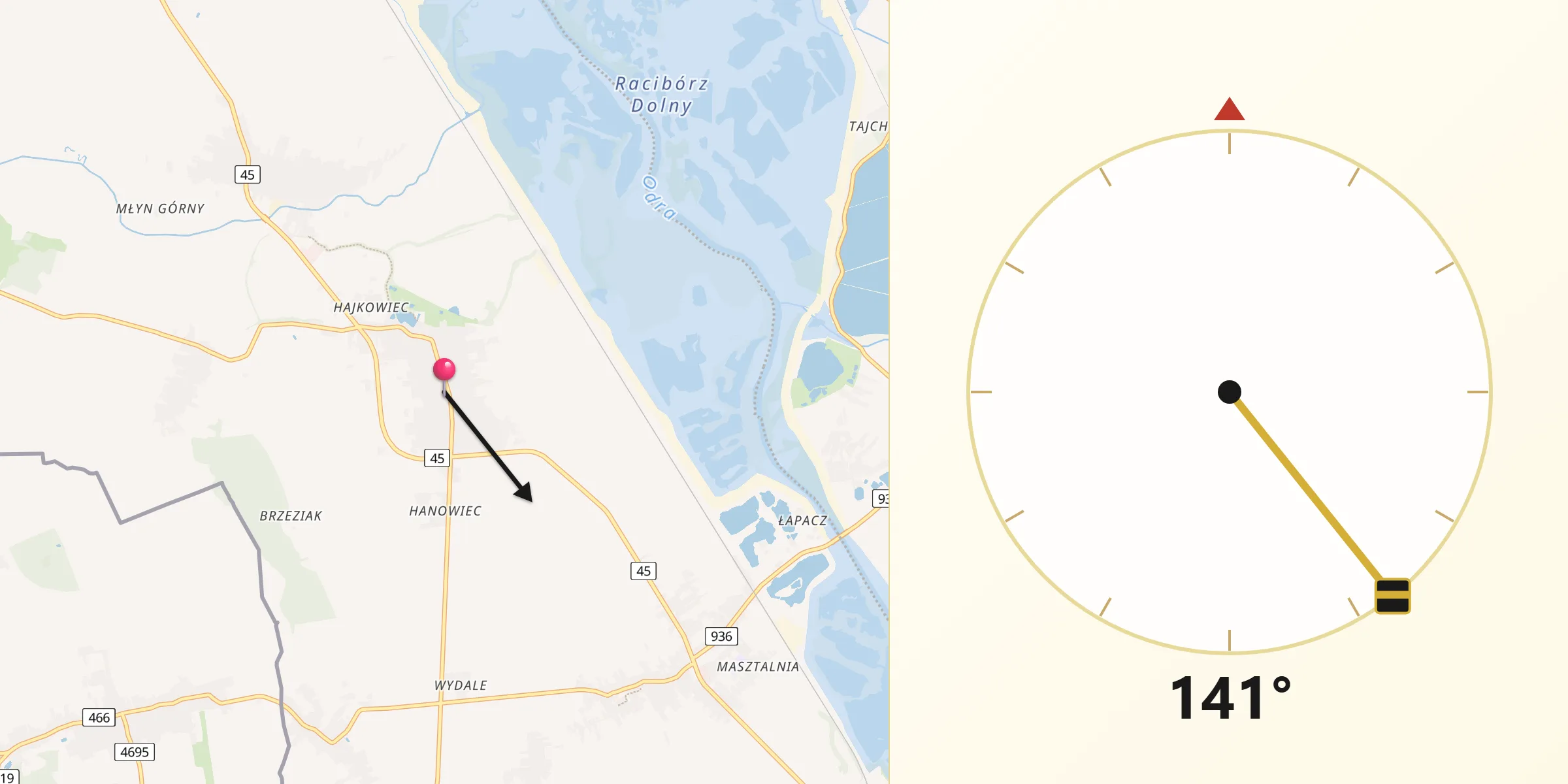Kierunek Qibla z Tworków