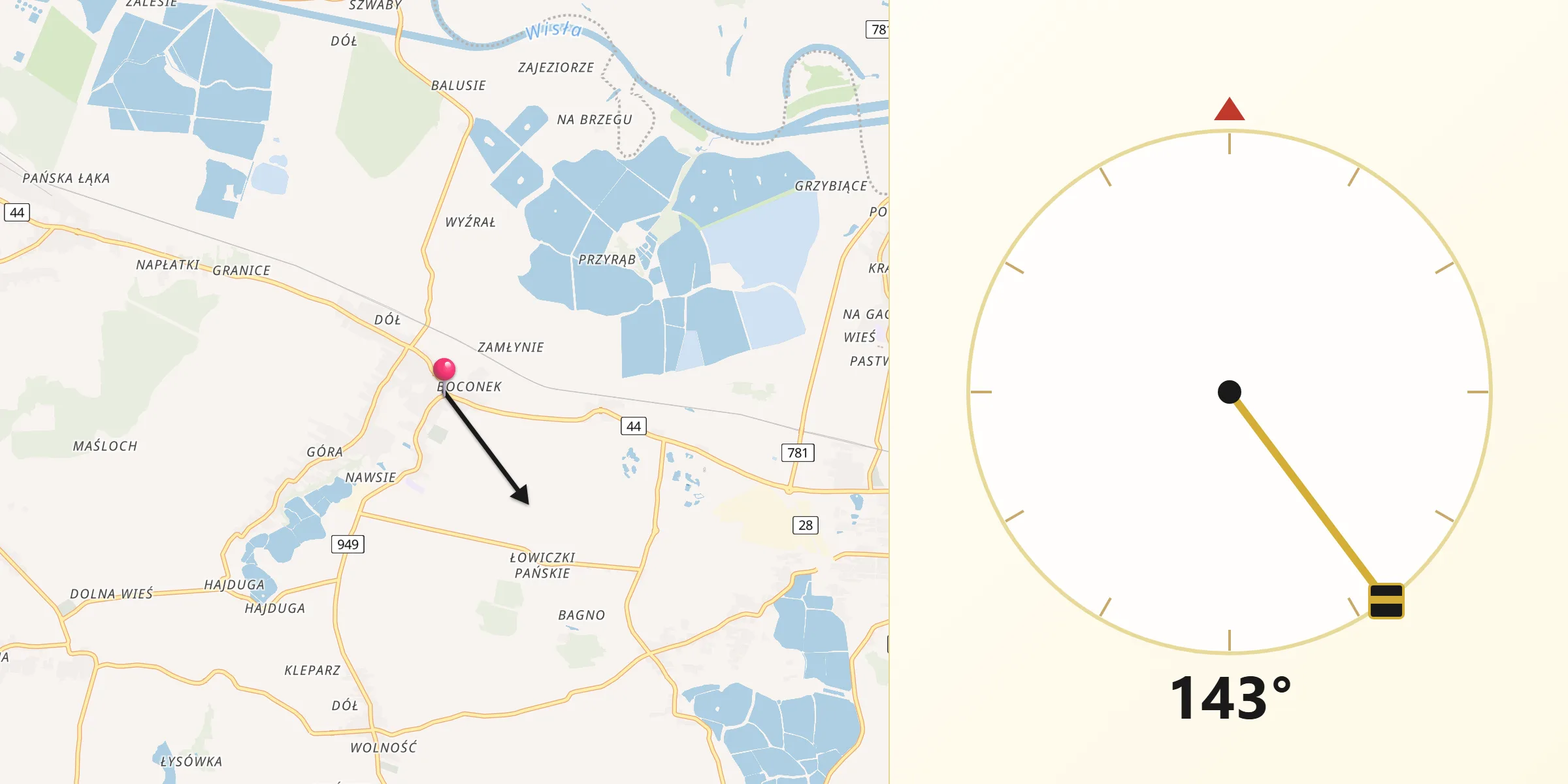 Kierunek Qibla z Przeciszów