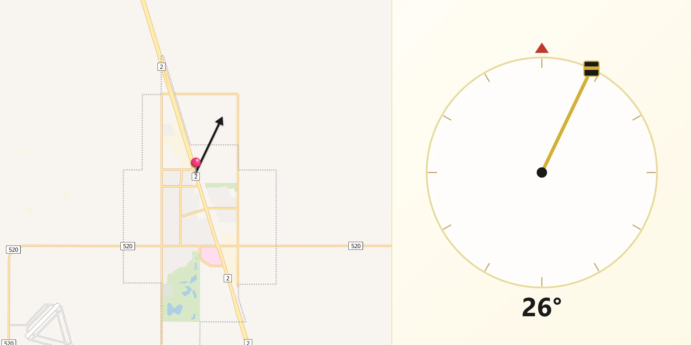 Qibla Direction from Claresholm