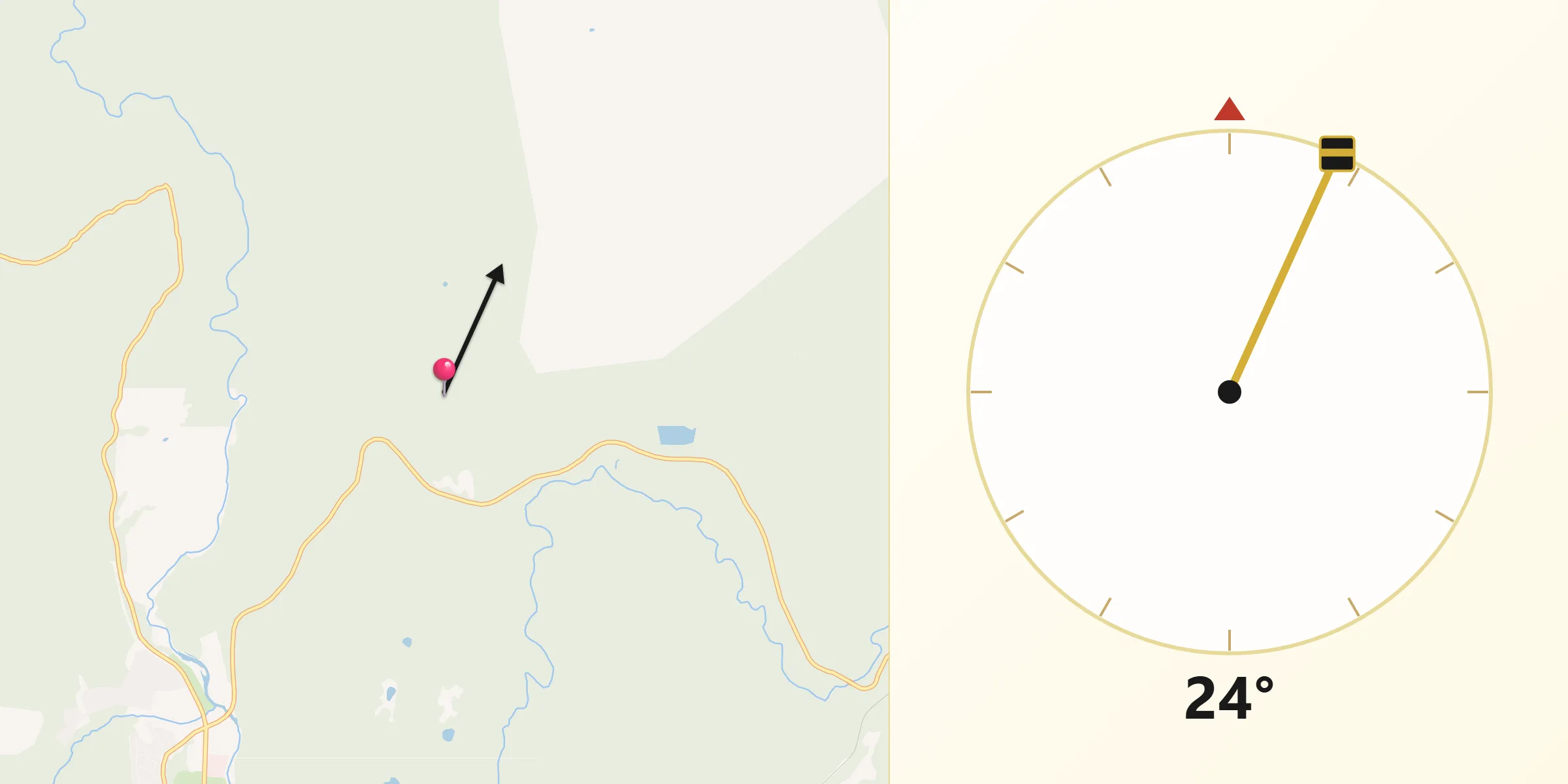 Qibla Direction from Elkford