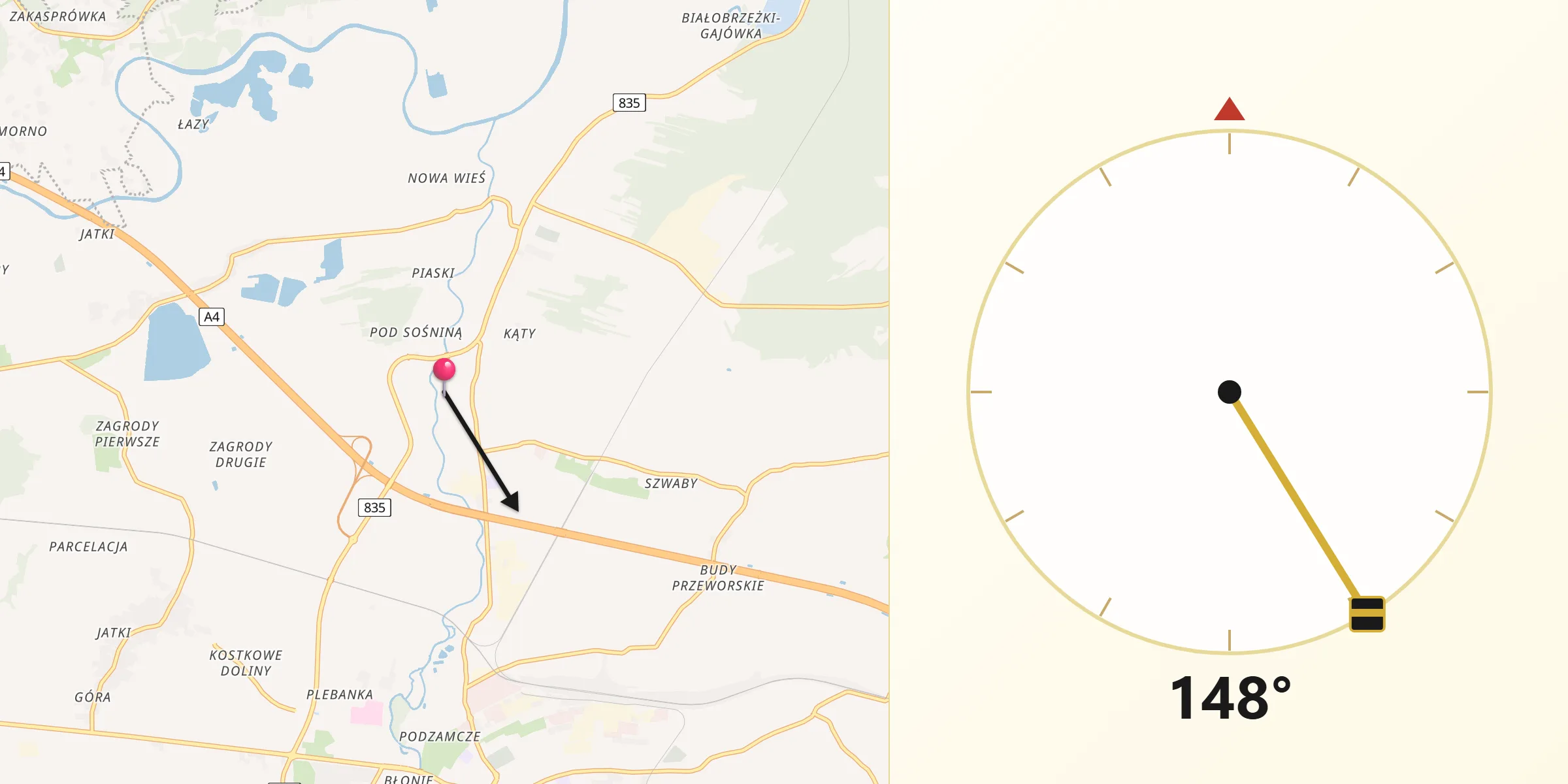 Kierunek Qibla z Gorliczyna