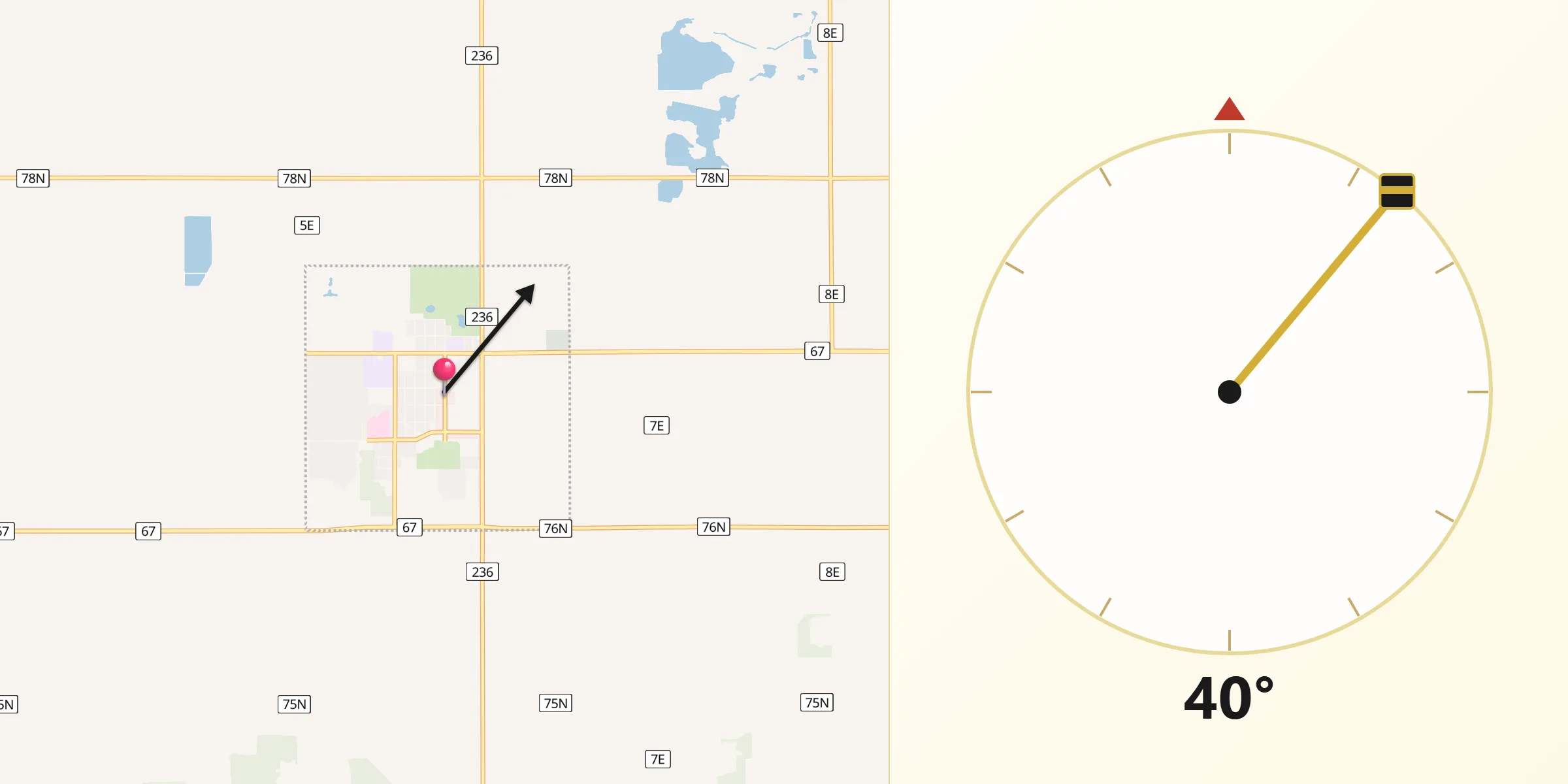 Qibla Direction from Stonewall