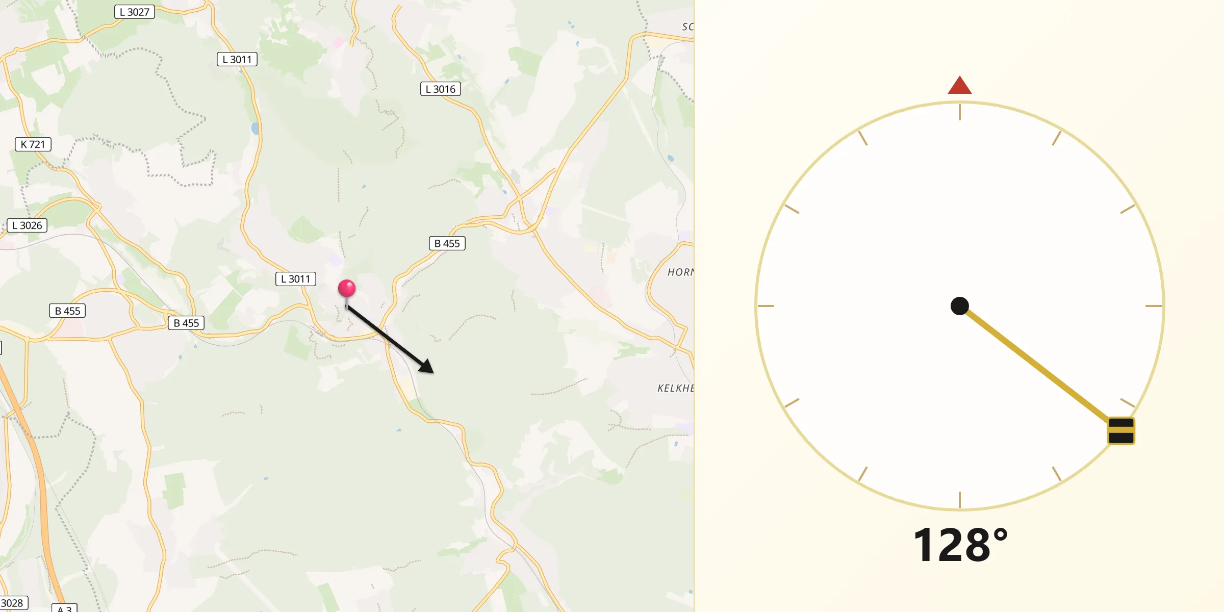 Qibla-Richtung von Eppstein