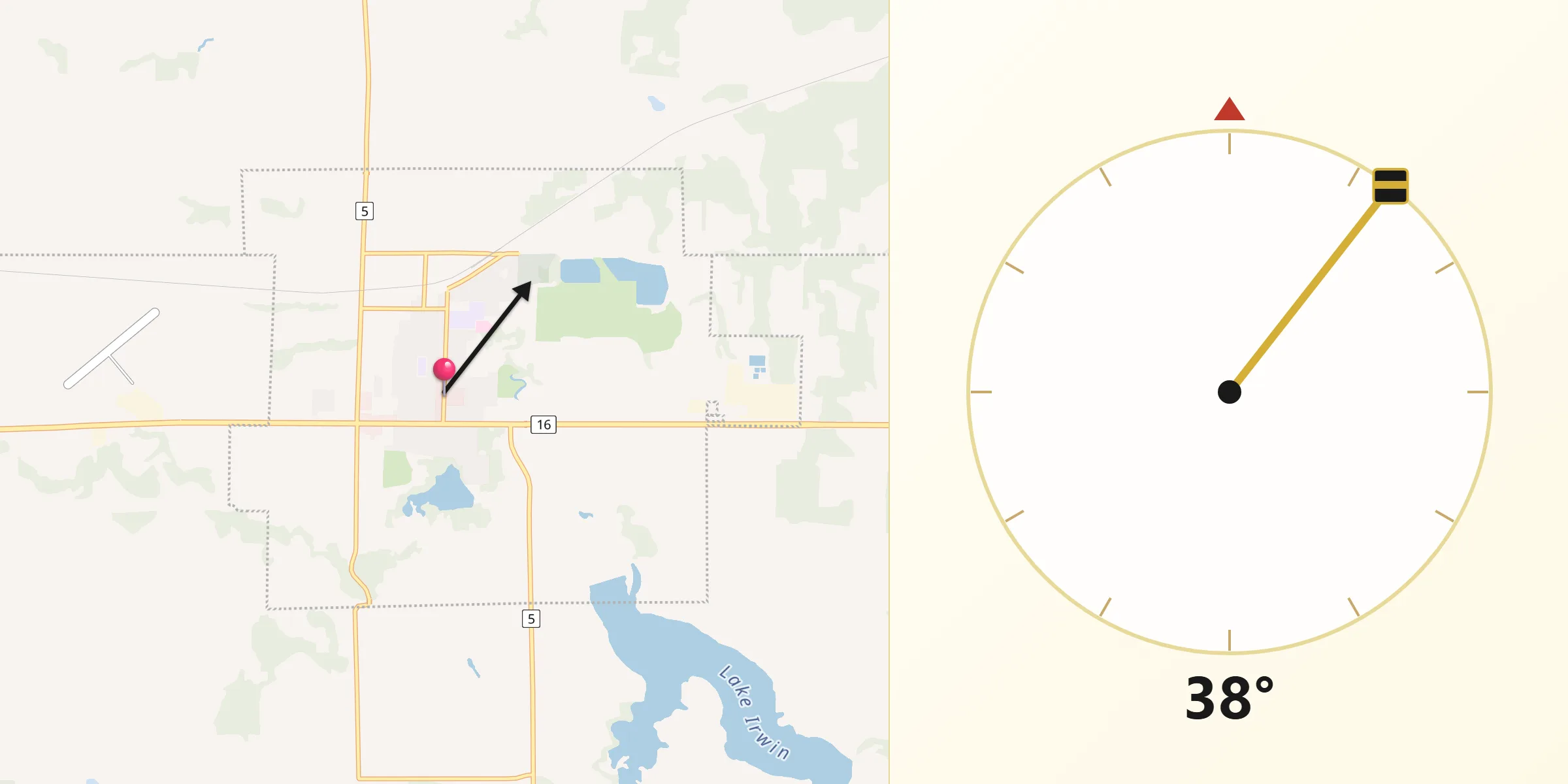 Qibla Direction from Neepawa
