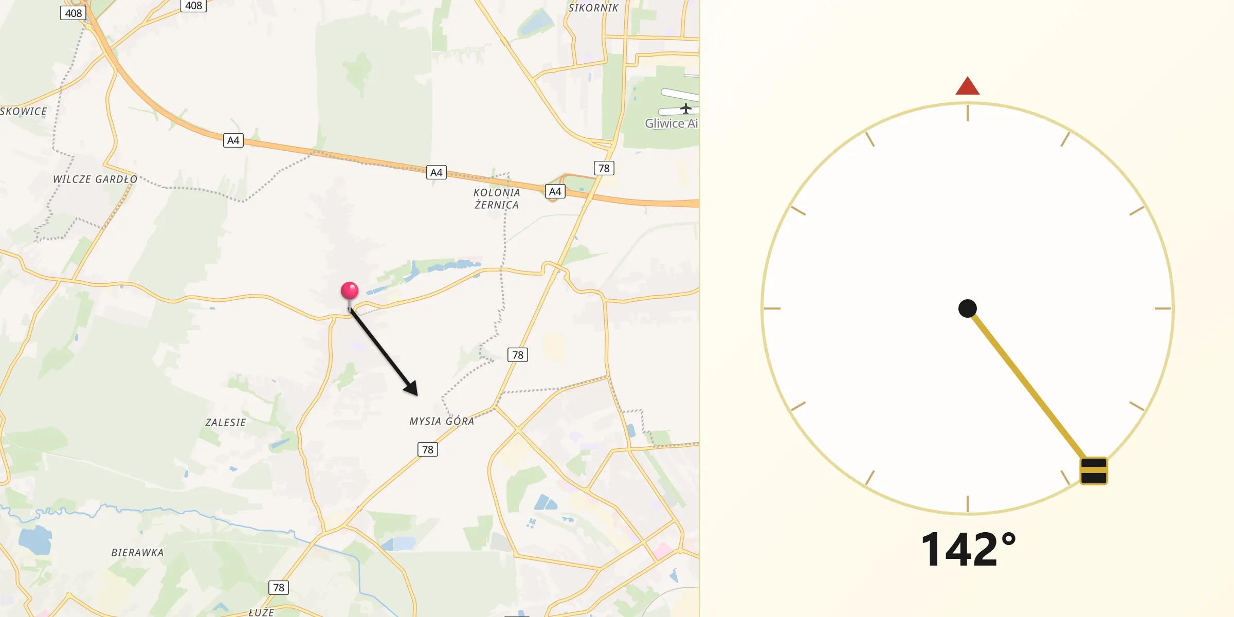Kierunek Qibla z Żernica