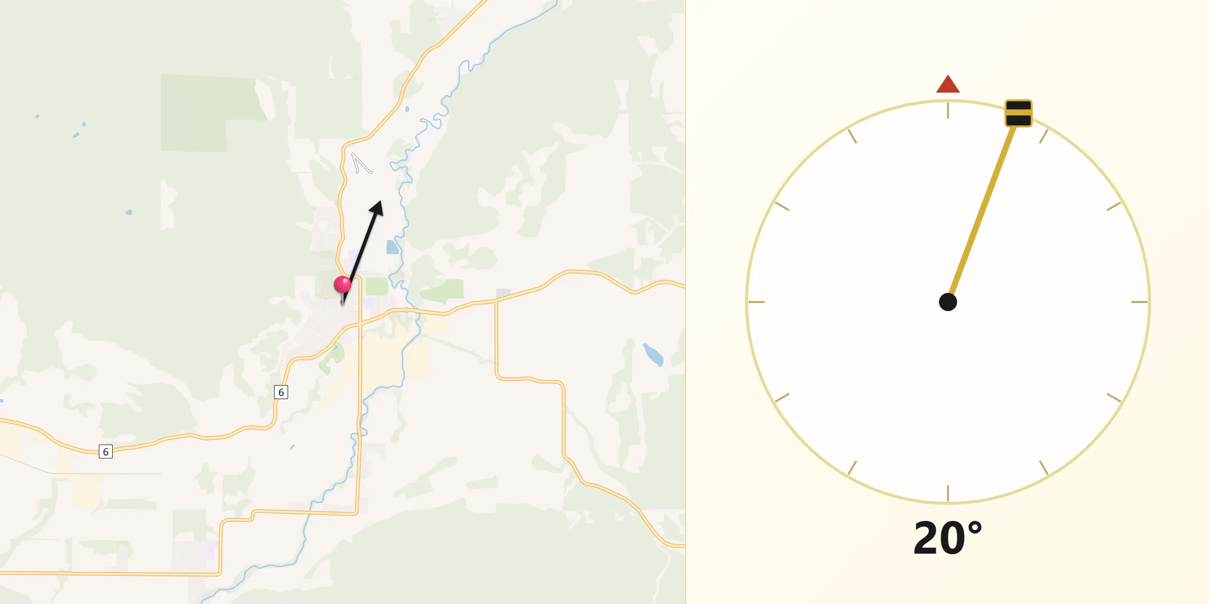 Qibla Direction from Lumby
