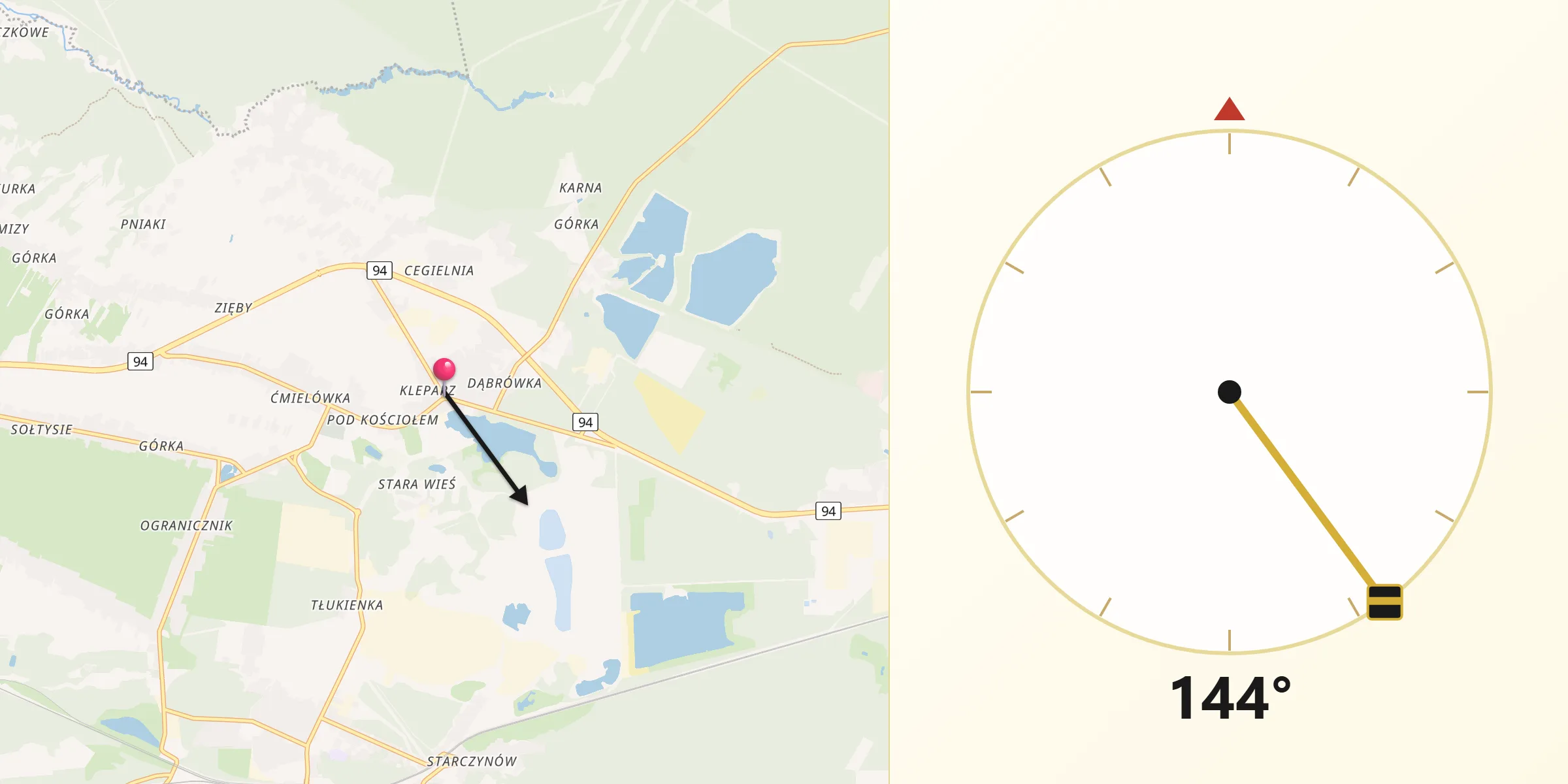 Kierunek Qibla z Bolesław