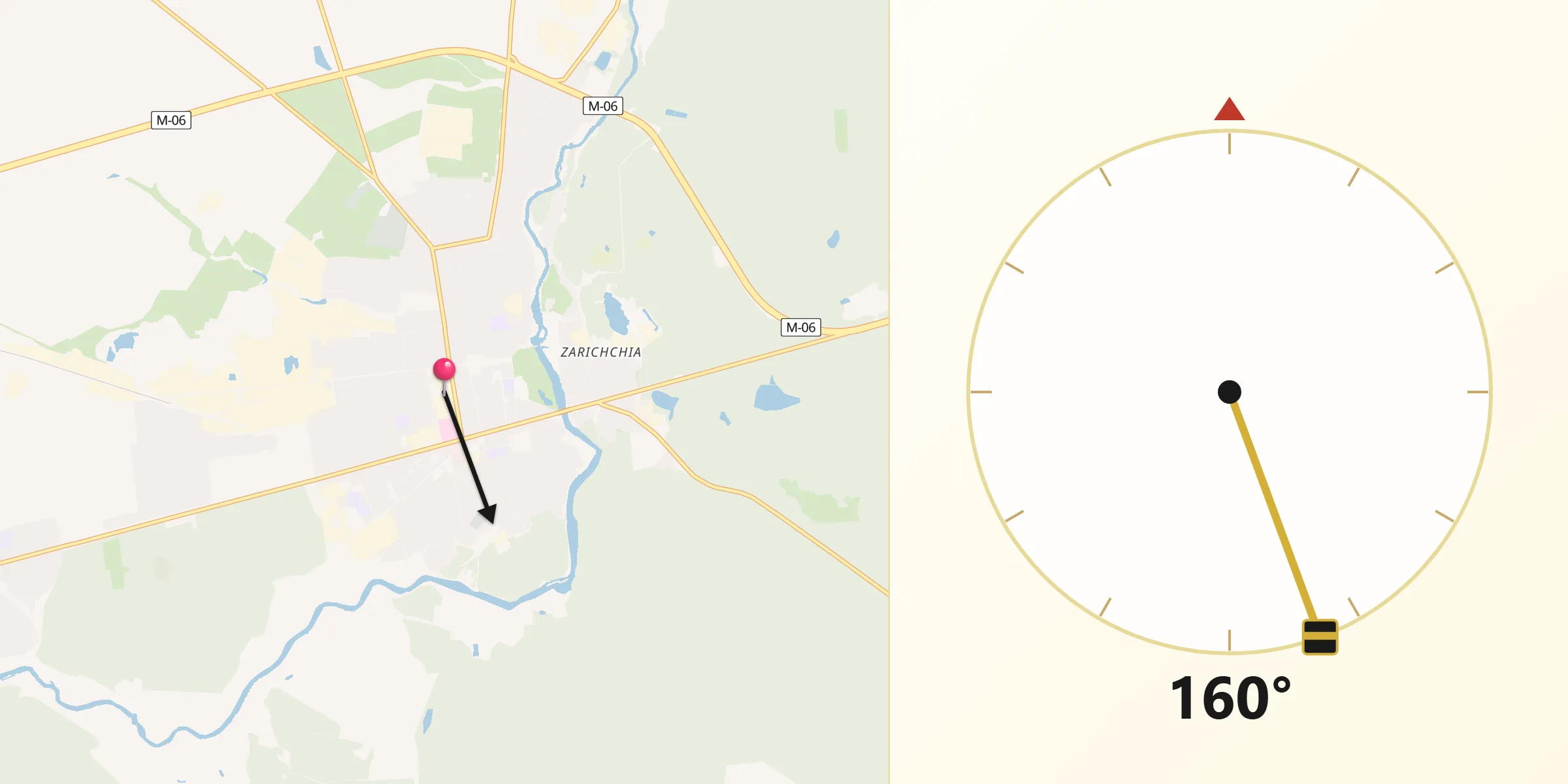Напрямок Кібли з Коростишів