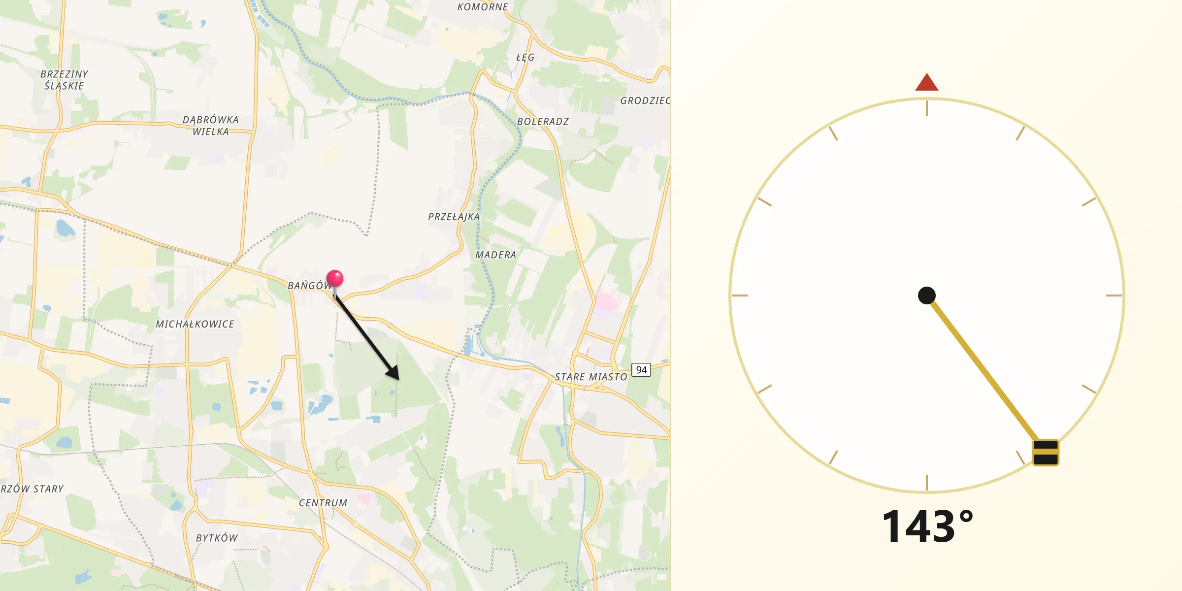 Kierunek Qibla z Siemianowice Śląskie