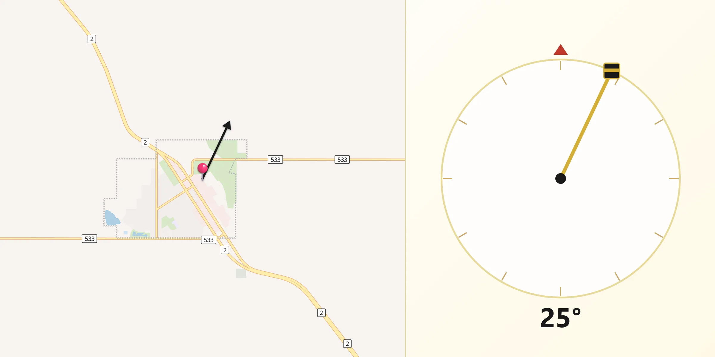 Qibla Direction from Nanton