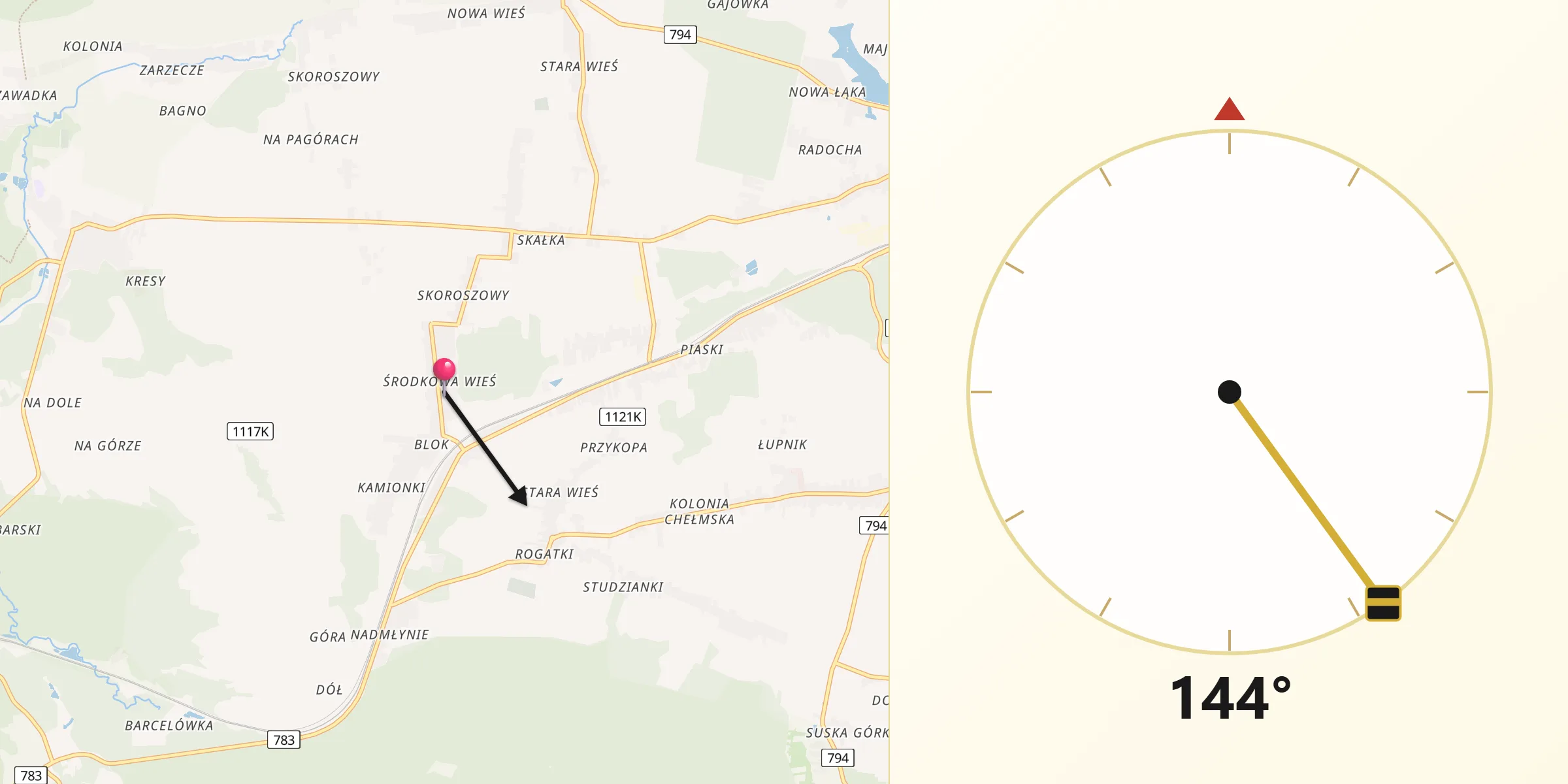 Kierunek Qibla z Zarzecze