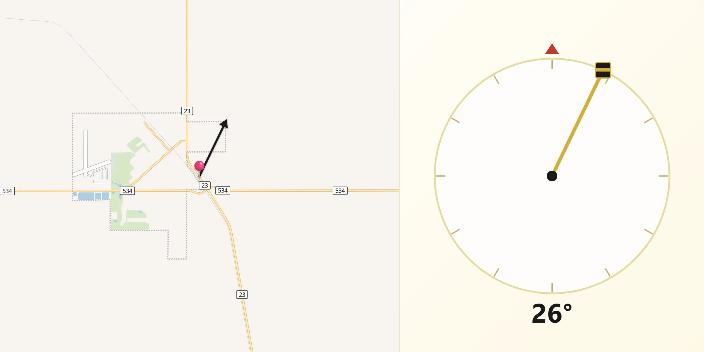 Qibla Direction from Vulcan