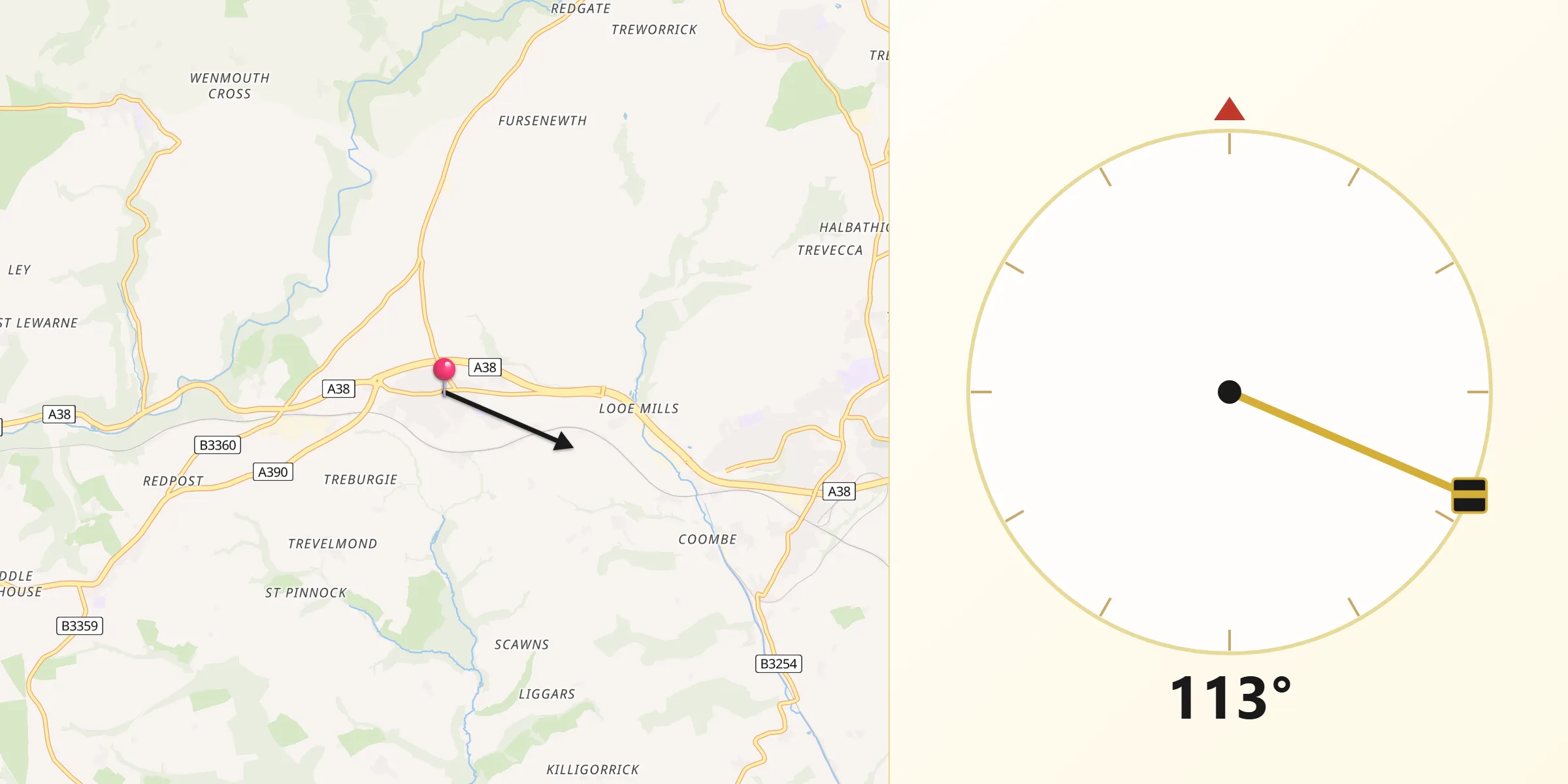 Qibla Direction from Dobwalls