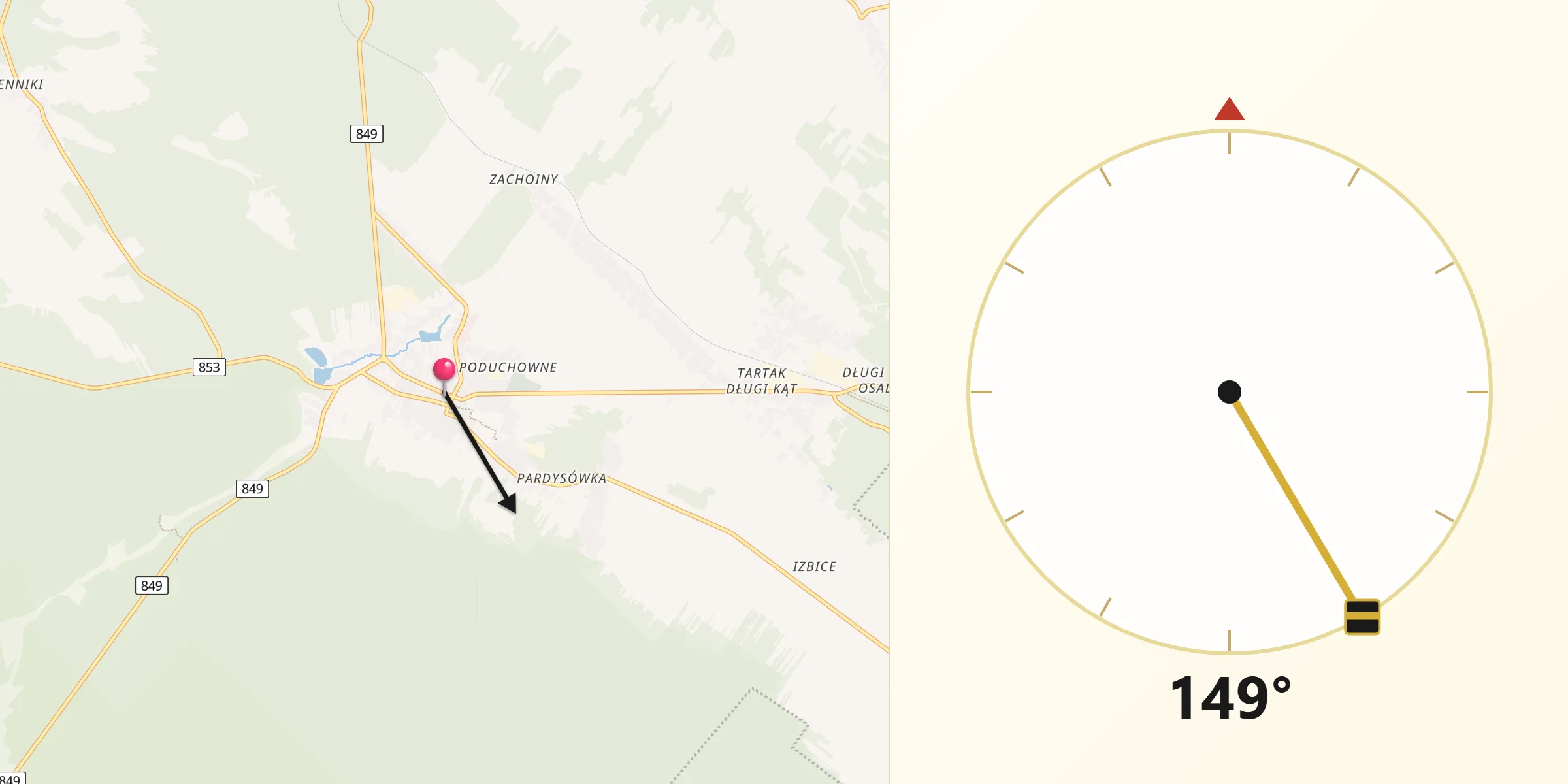 Kierunek Qibla z Józefów