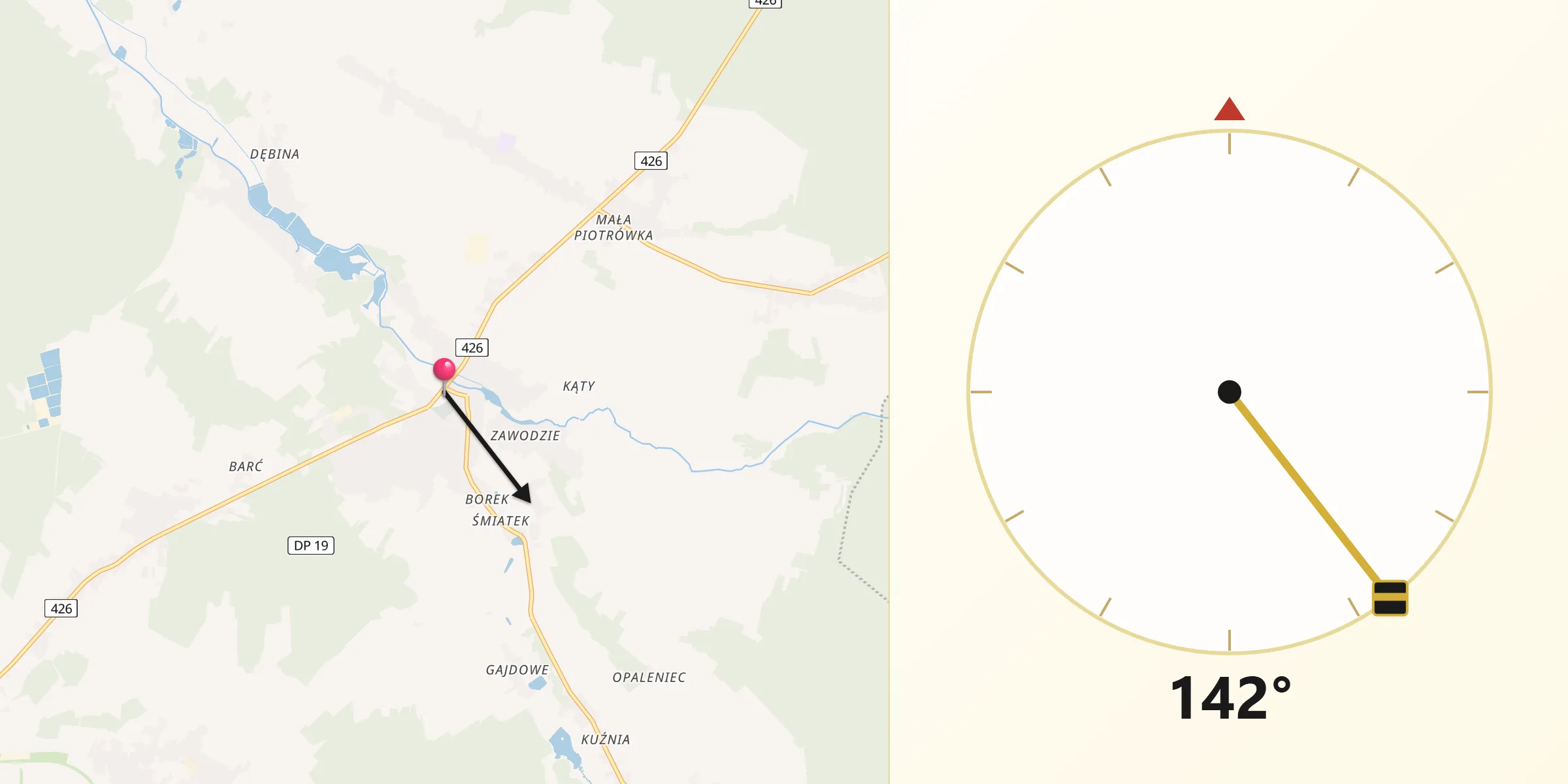 Kierunek Qibla z Jemielnica