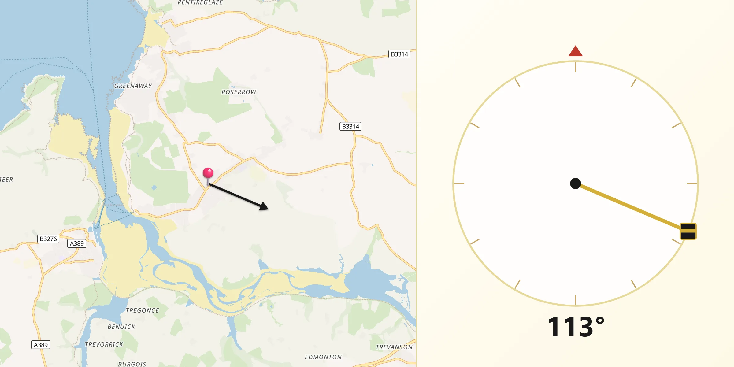 Qibla Direction from Rock