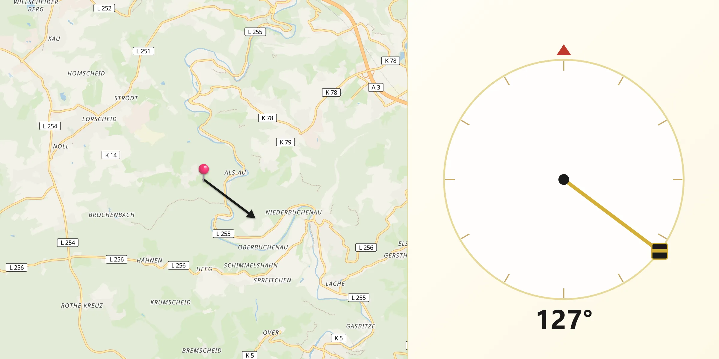 Qibla-Richtung von Sankt Katharinen