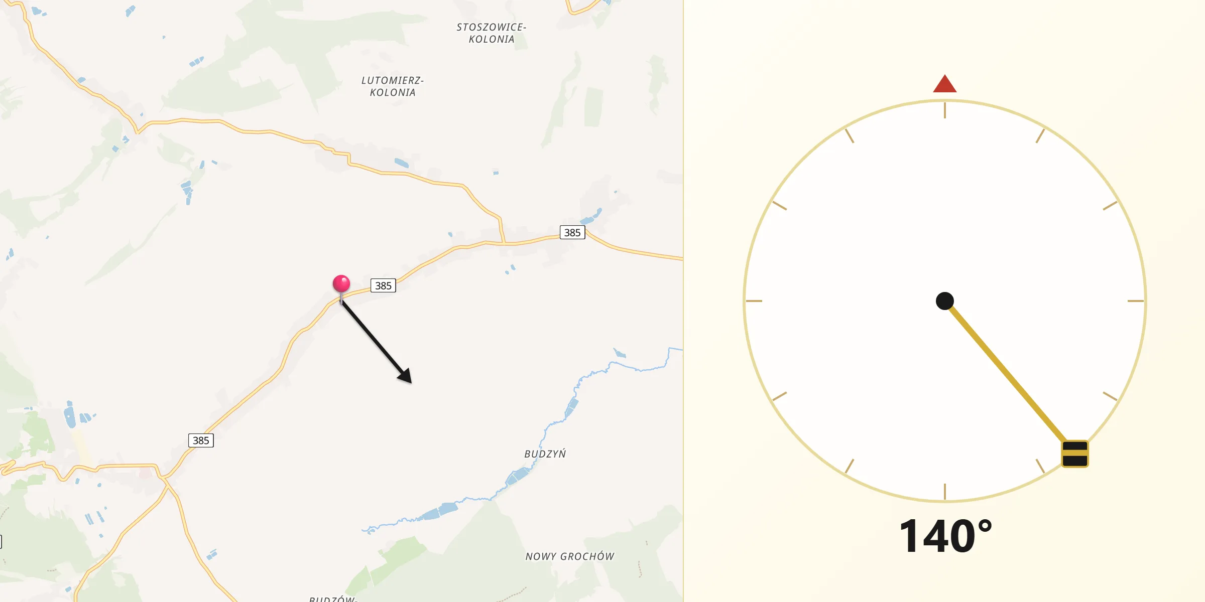 Kierunek Qibla z Budzów