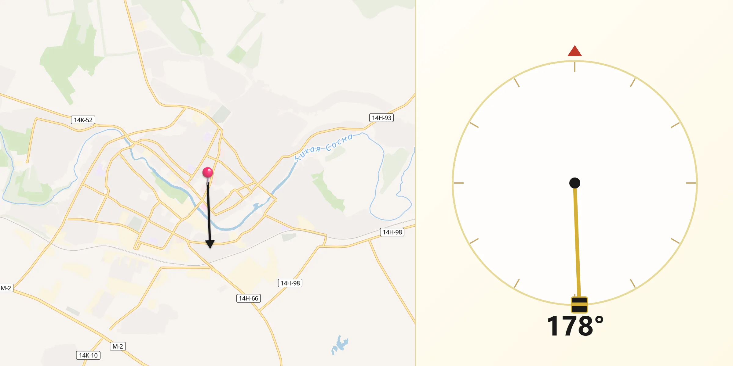Направление Киблы из Алексеевка