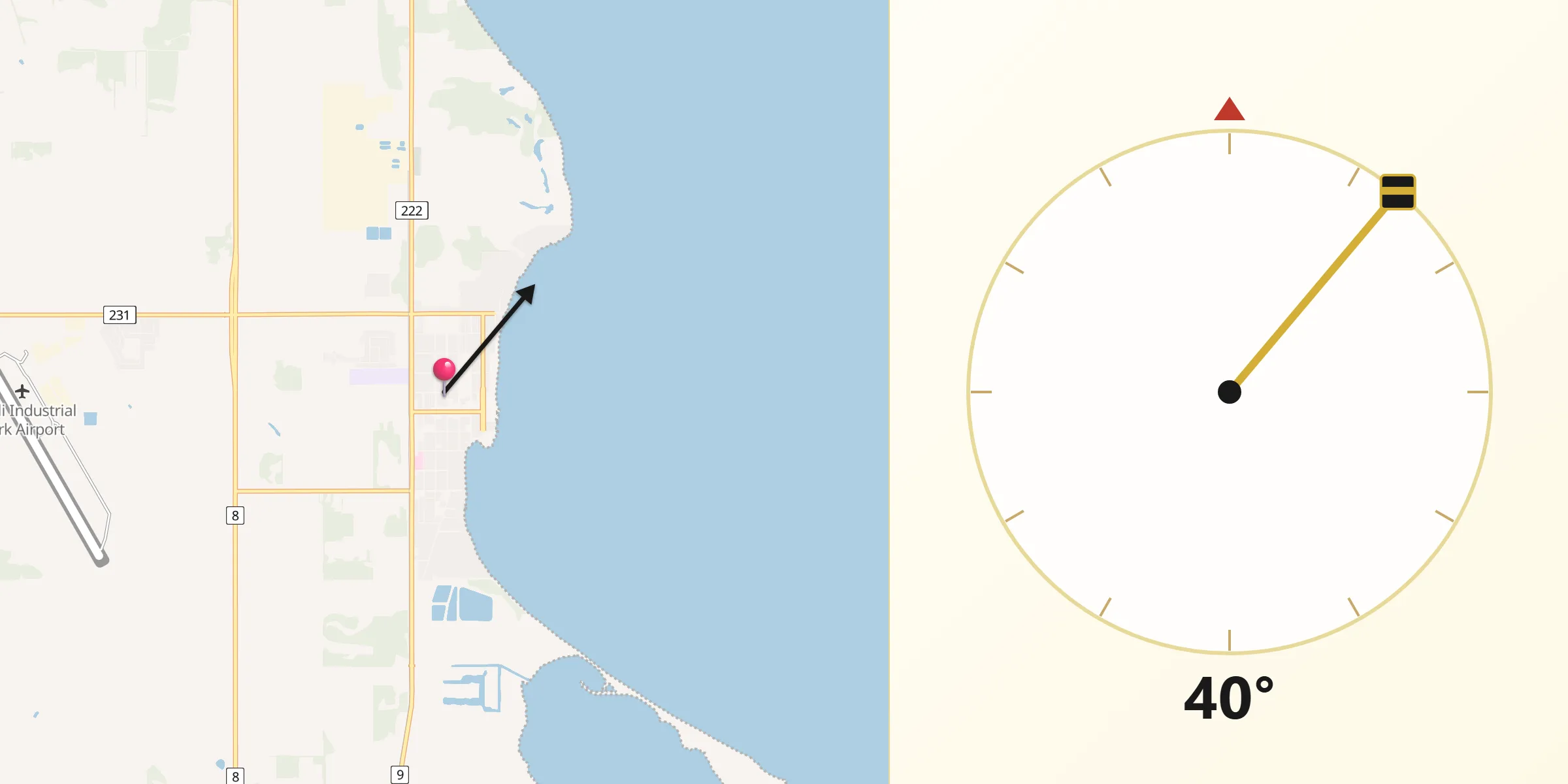 Qibla Direction from Gimli