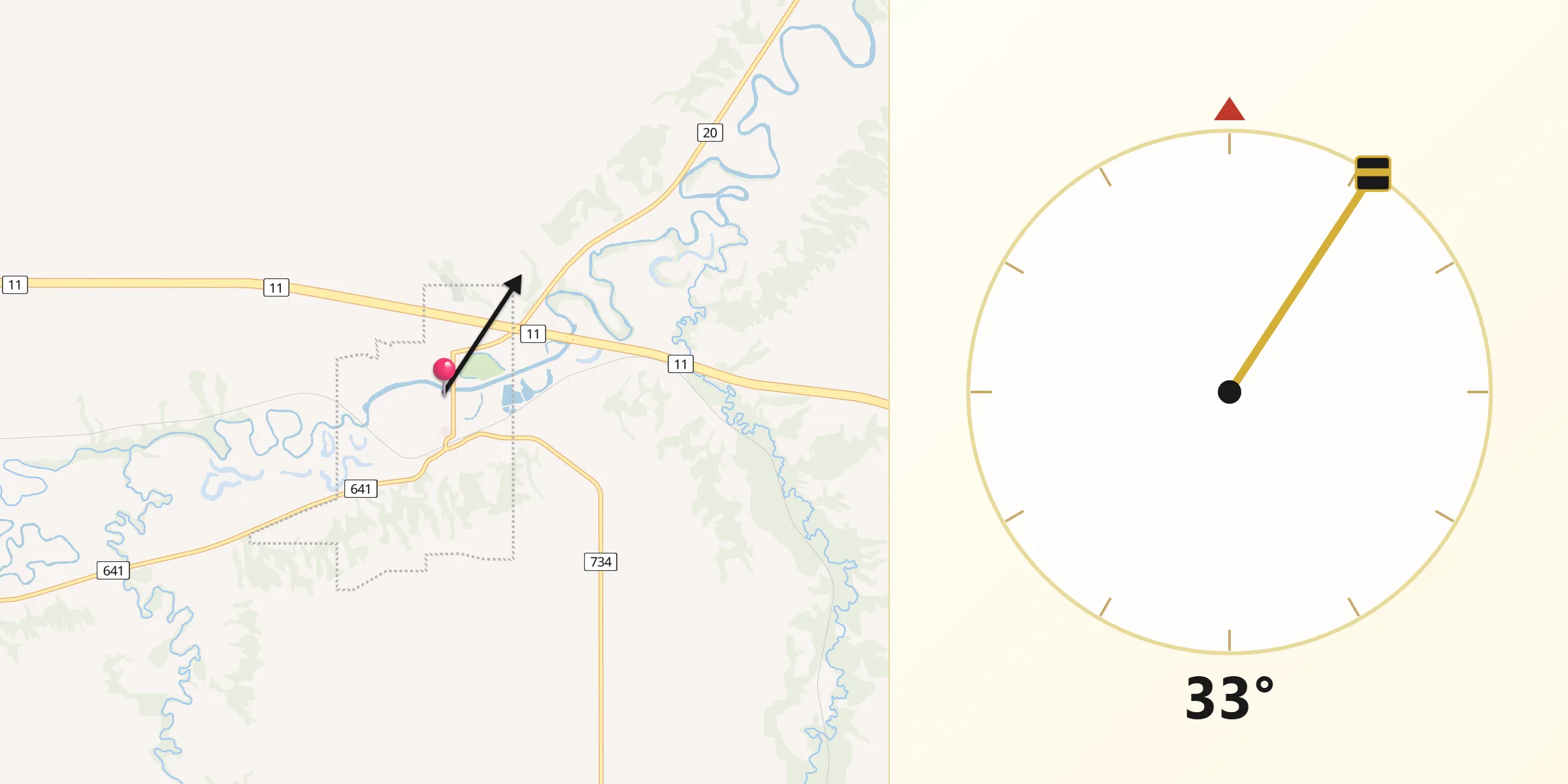 Qibla Direction from Lumsden