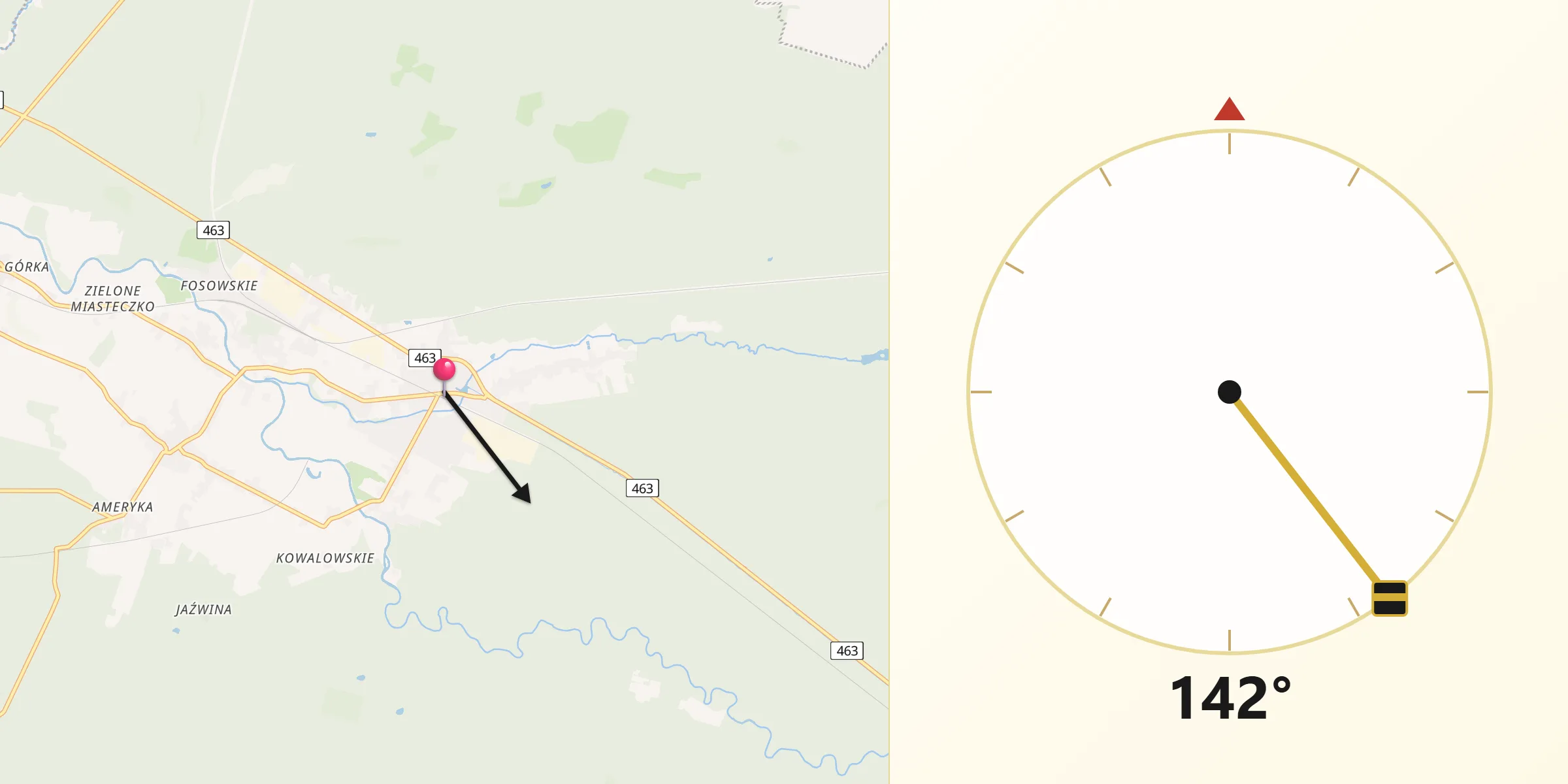 Kierunek Qibla z Kolonowskie