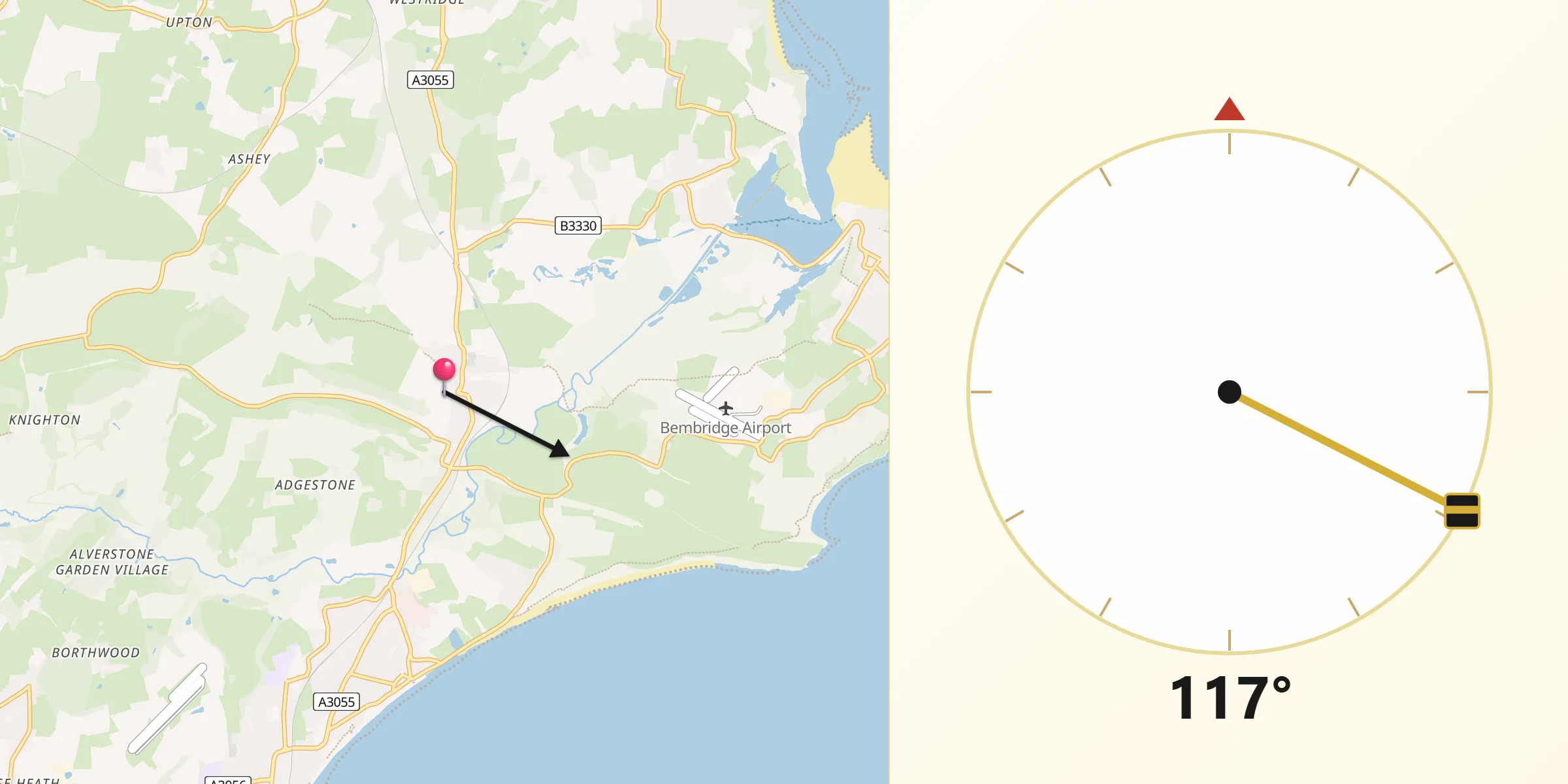 Qibla Direction from Brading