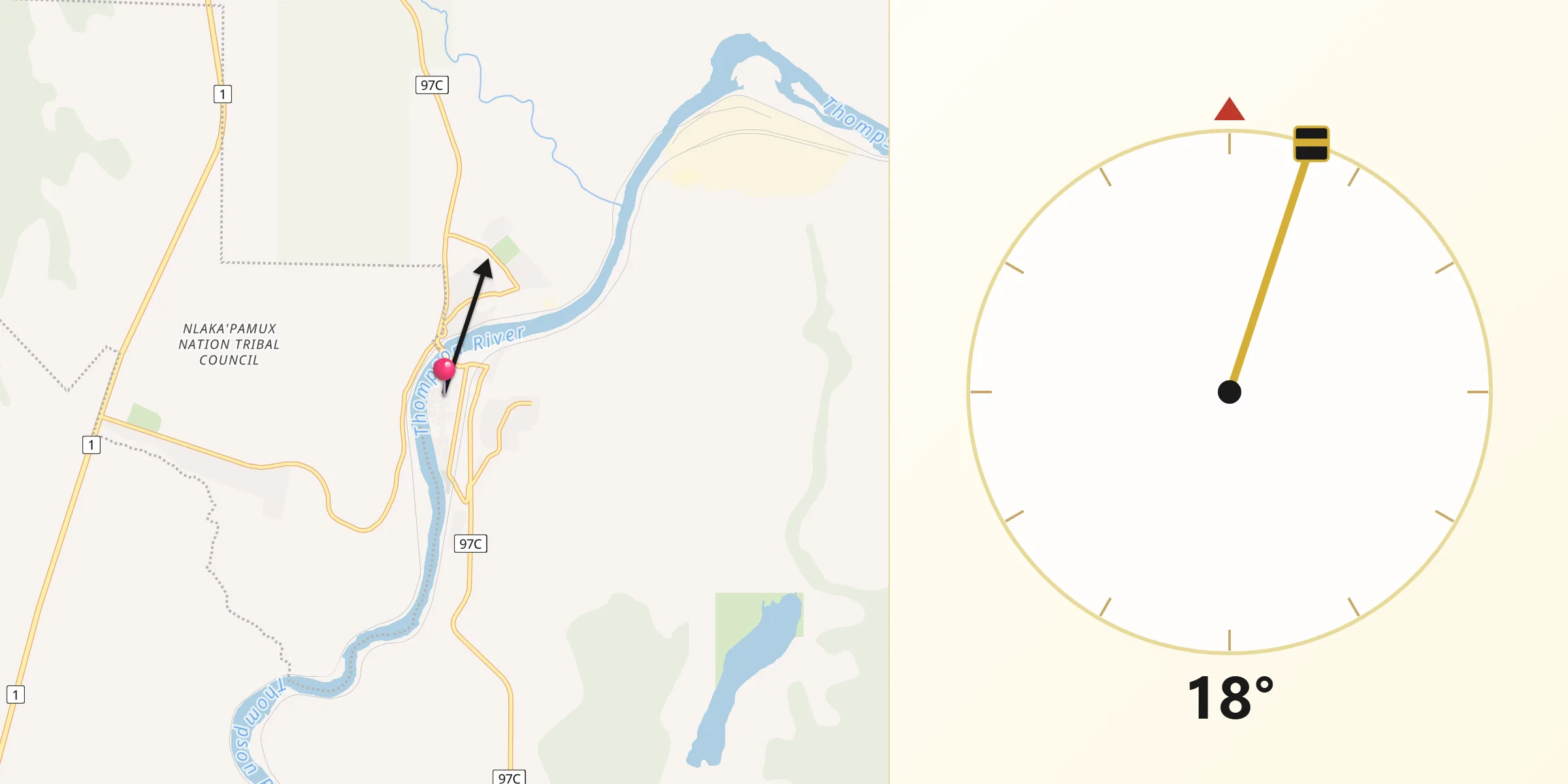 Qibla Direction from Ashcroft