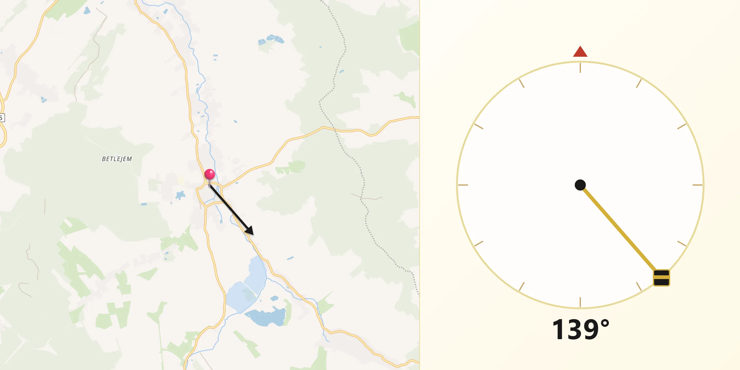 Kierunek Qibla z Krzeszów