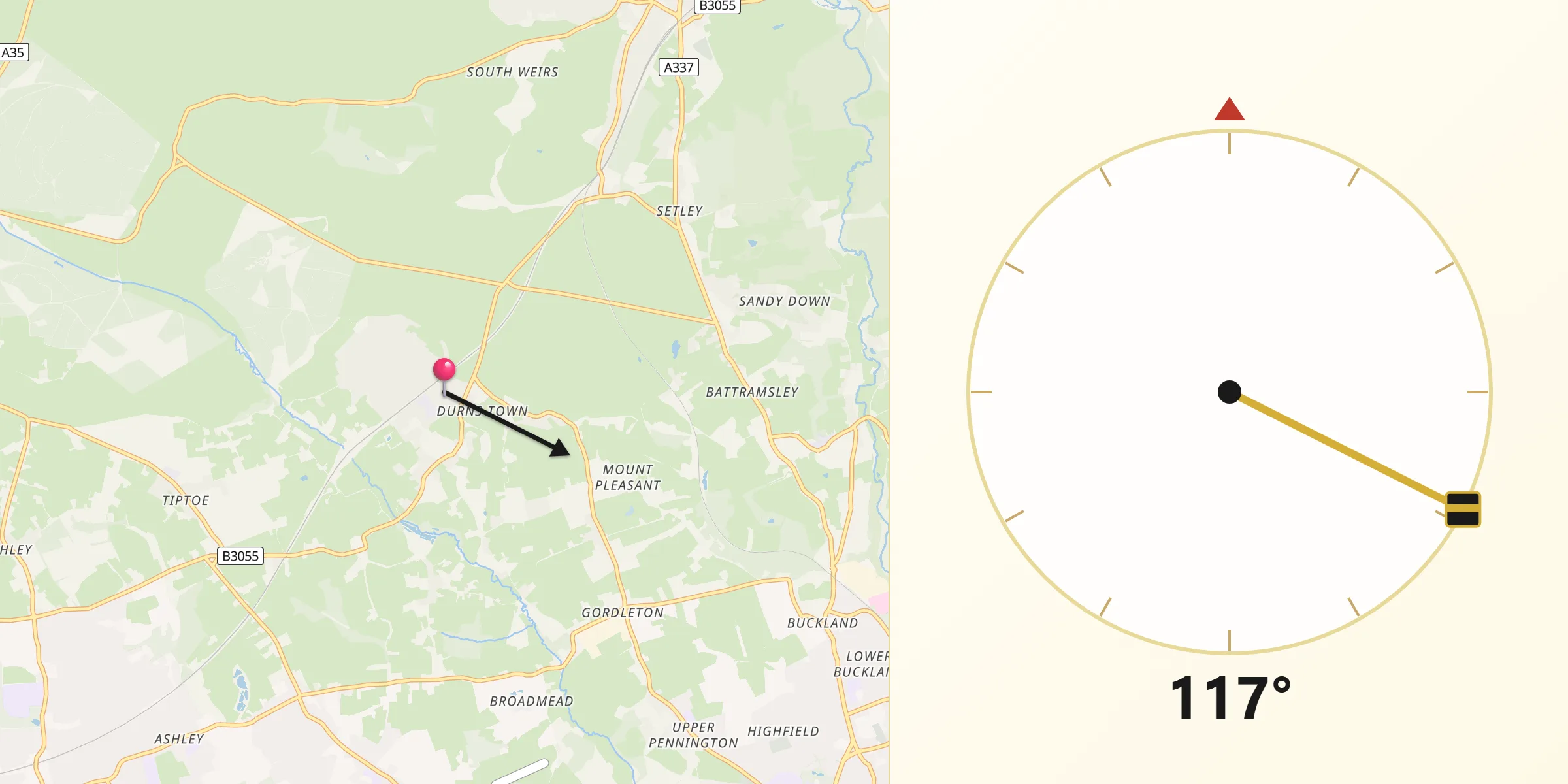 Qibla Direction from Sway