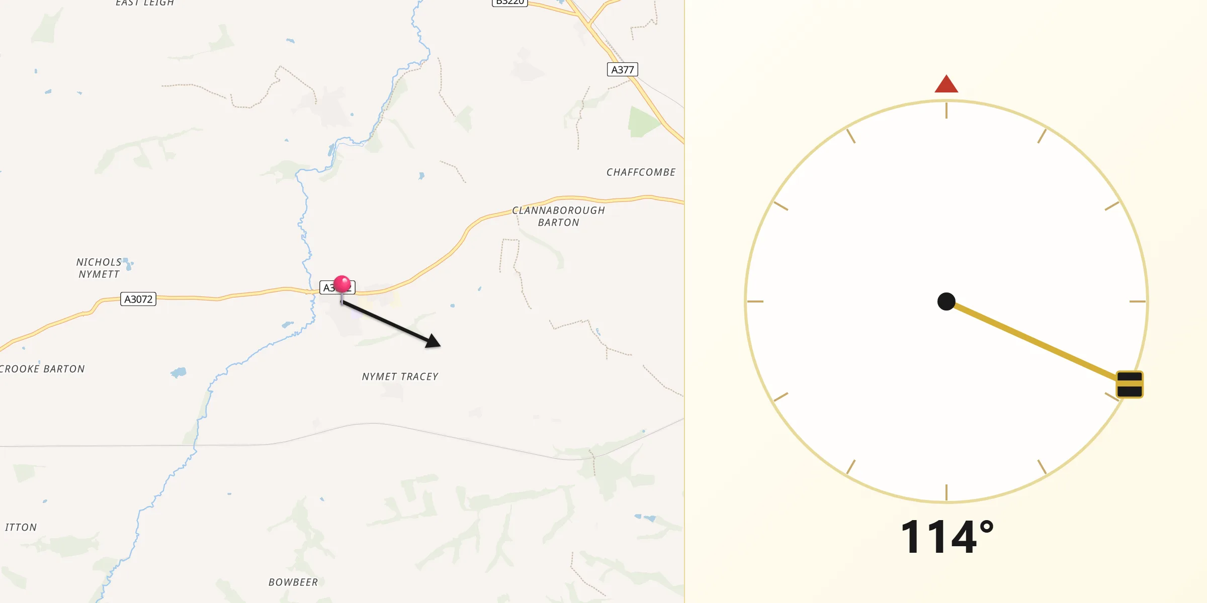 Qibla Direction from Bow