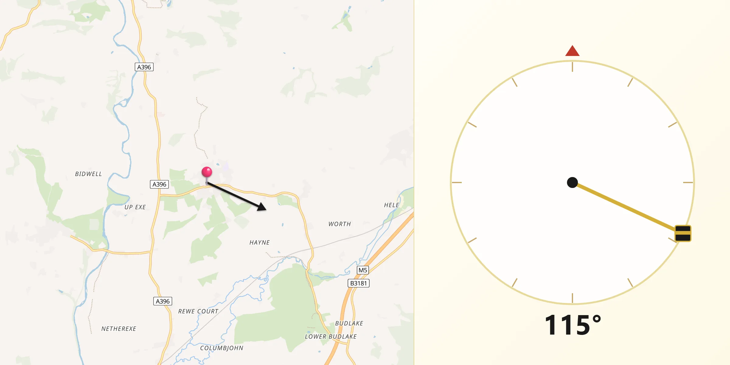 Qibla Direction from Silverton