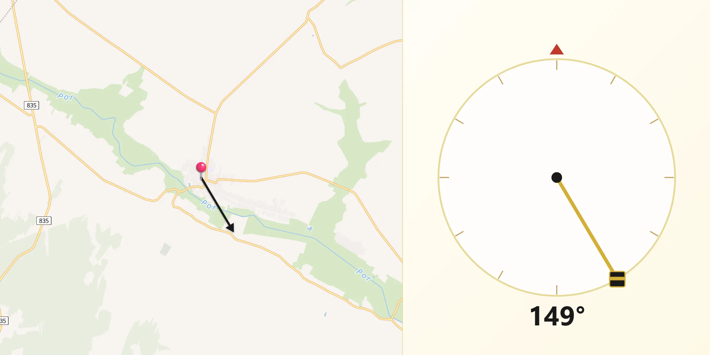 Kierunek Qibla z Turobin