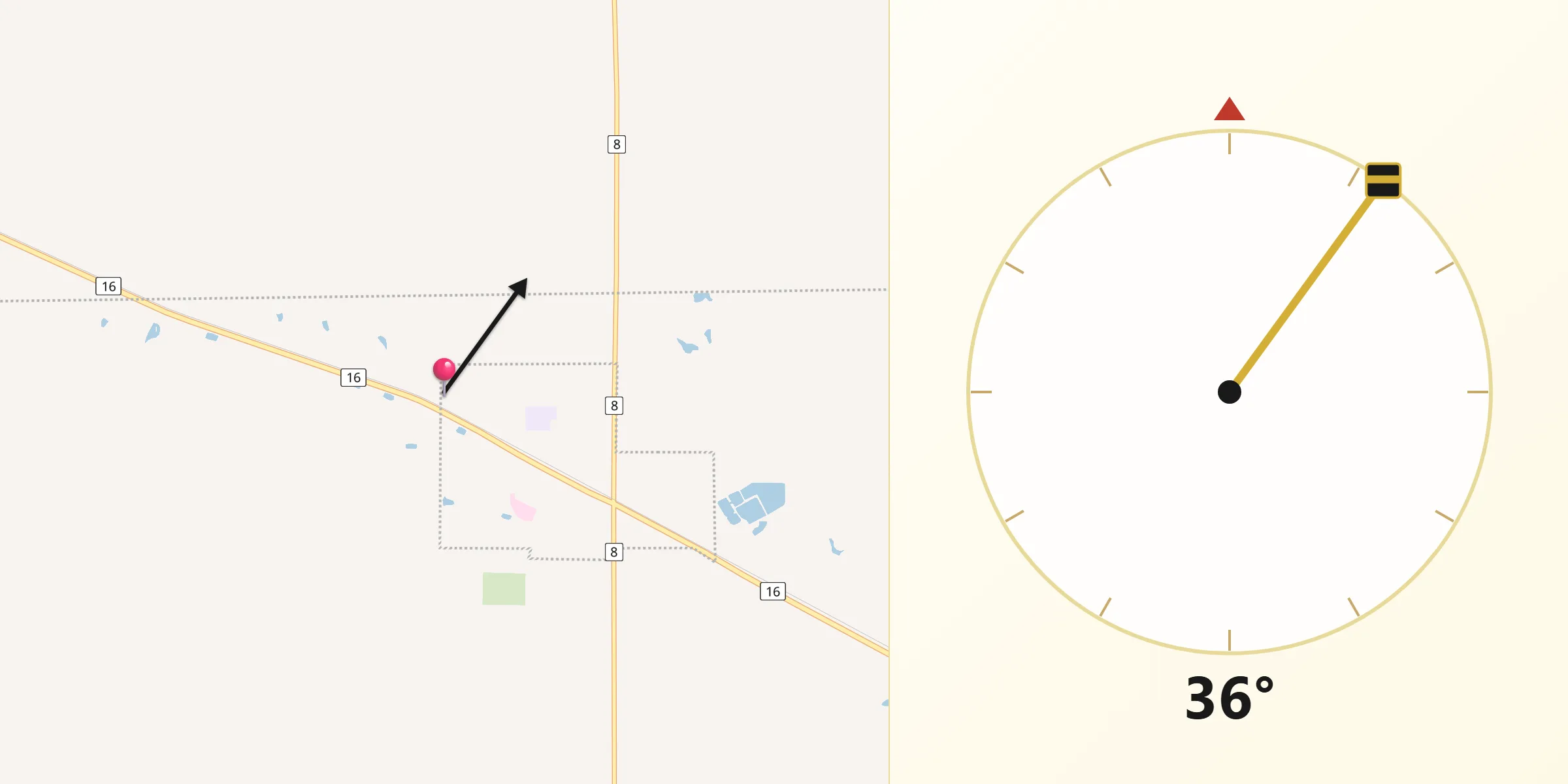 Qibla Direction from Langenburg