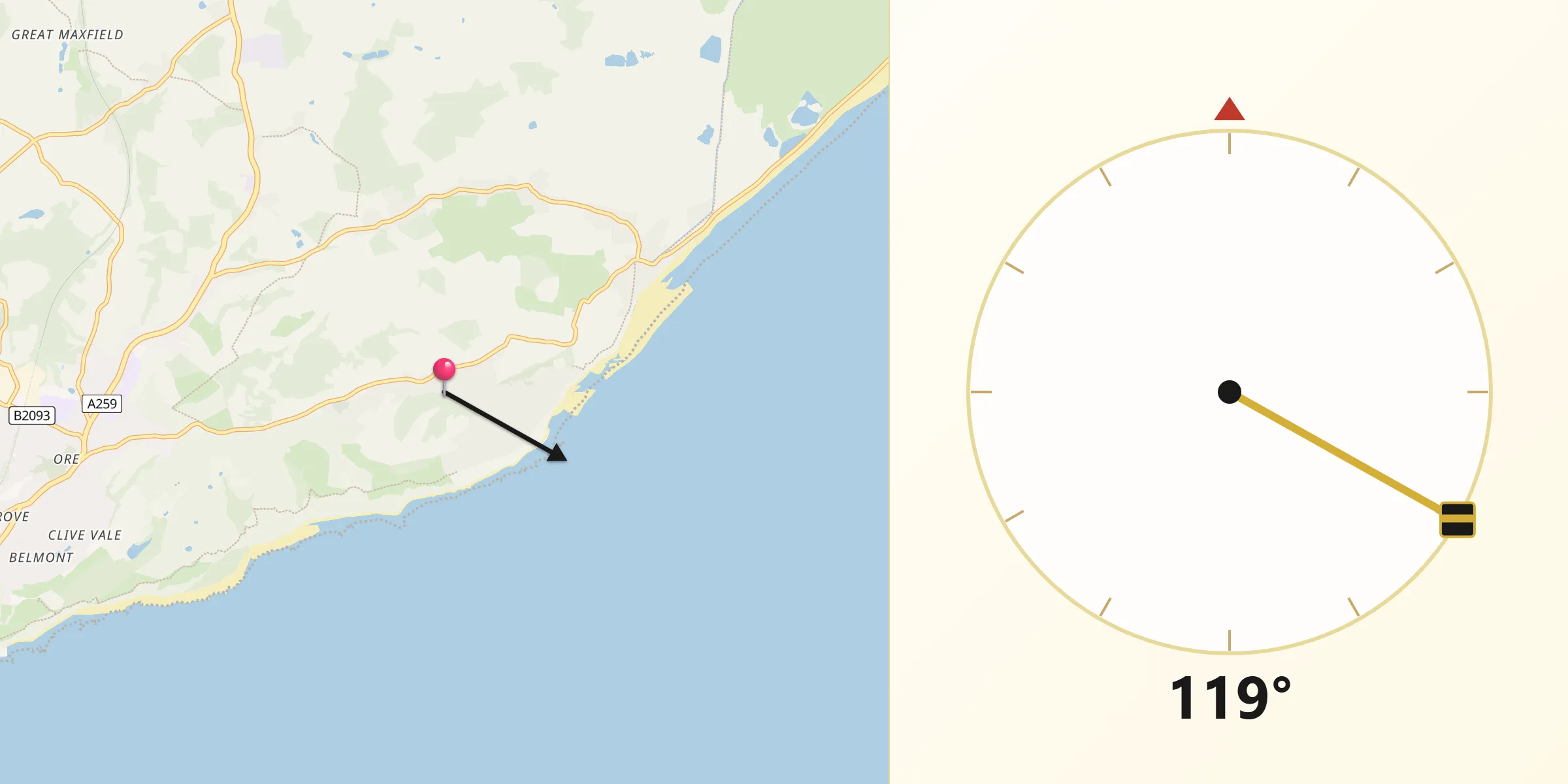 Qibla Direction from Fairlight