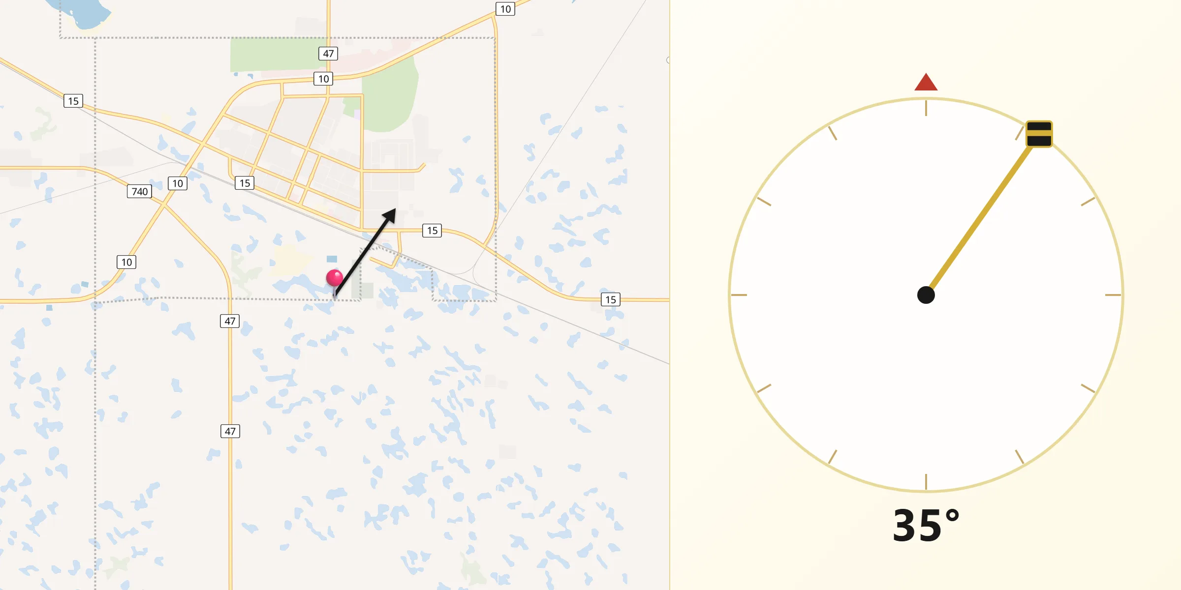 Qibla Direction from Melville