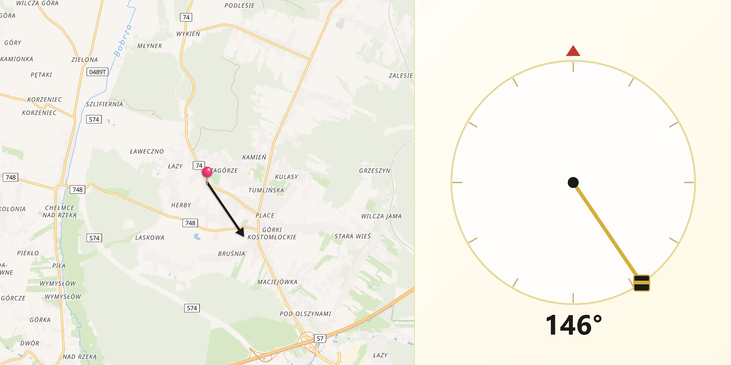 Kierunek Qibla z Miedziana Góra