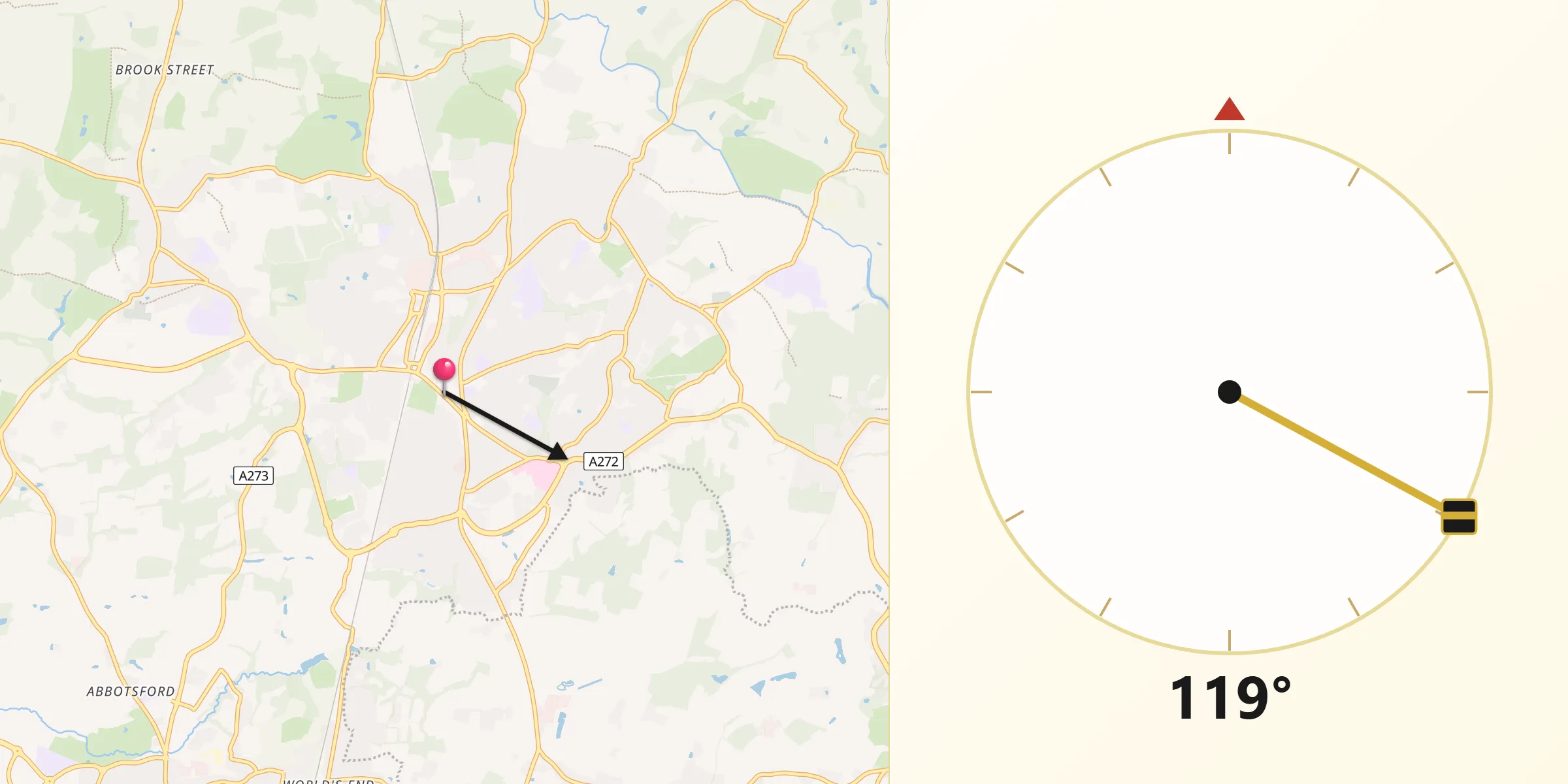 Qibla Direction from Haywards Heath