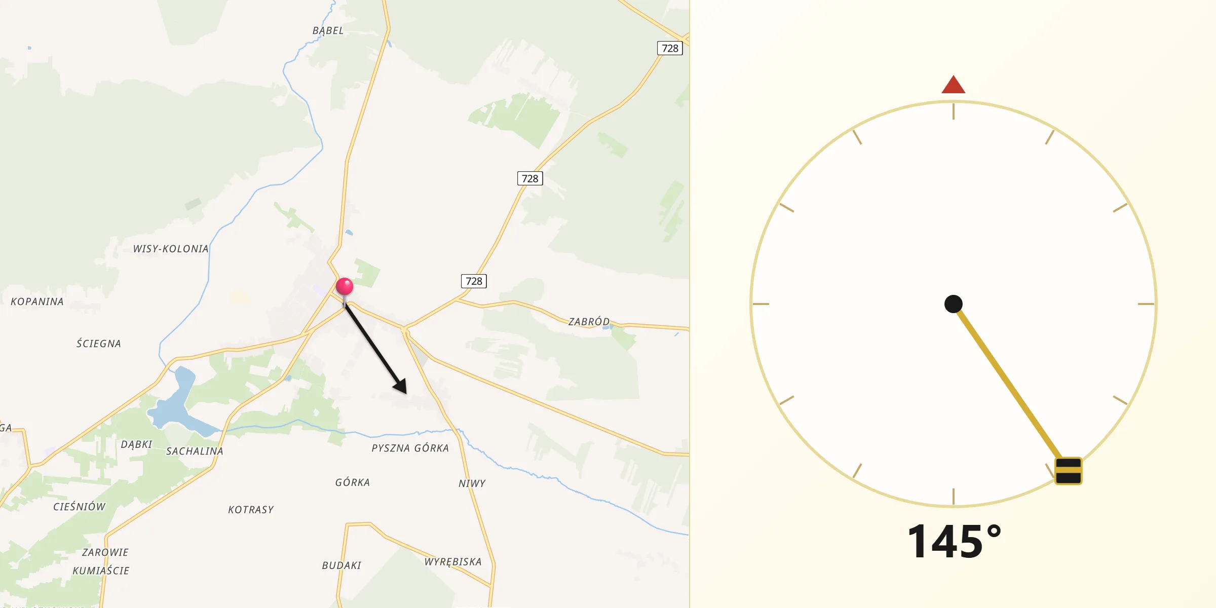 Kierunek Qibla z Radoszyce