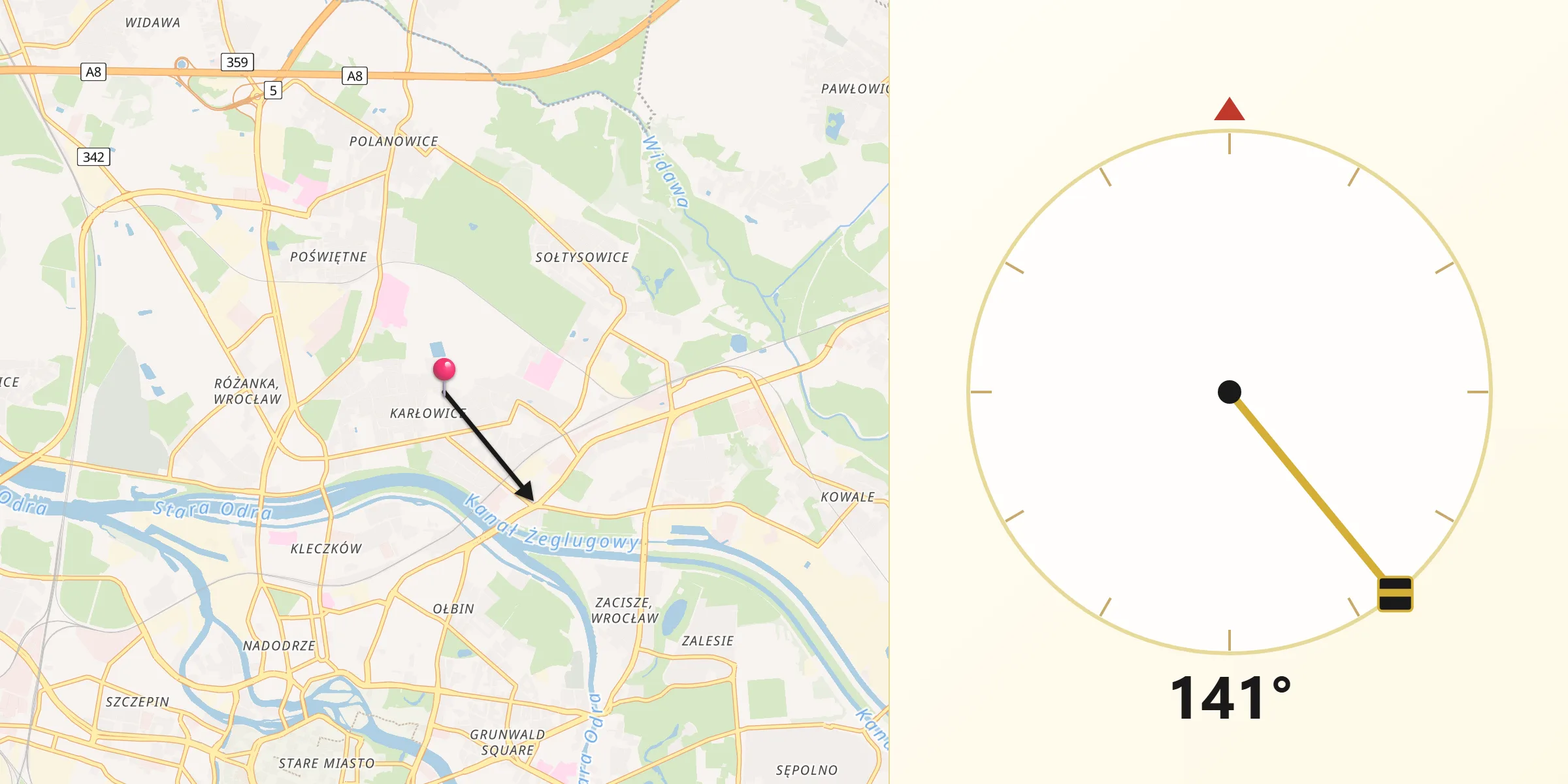 Kierunek Qibla z Karłowice