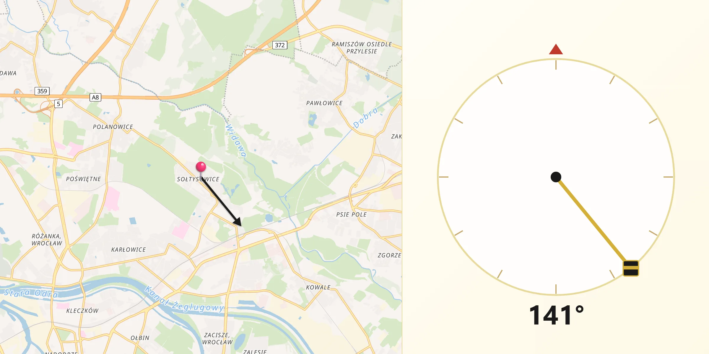 Kierunek Qibla z Sołtysowice