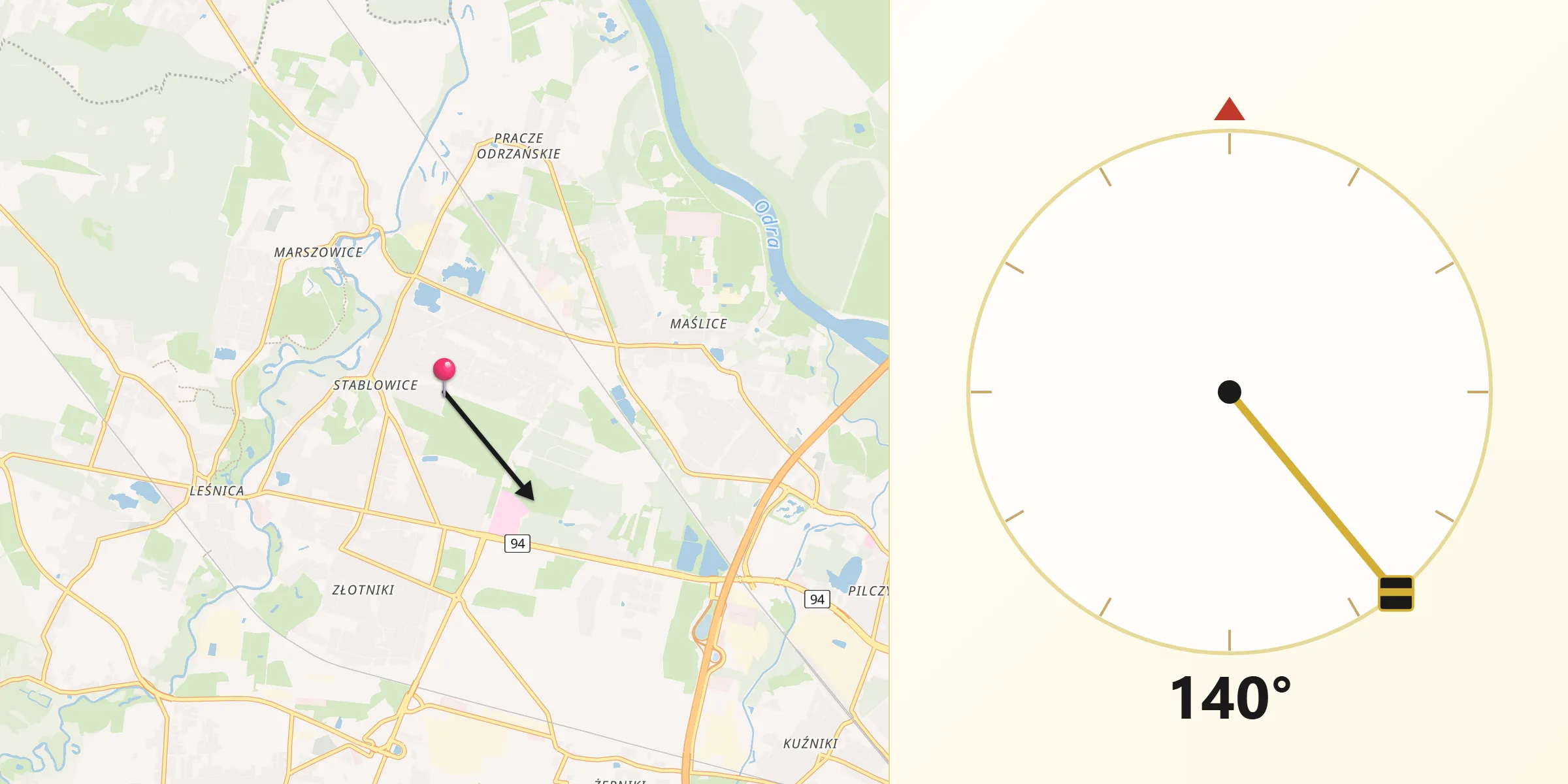 Kierunek Qibla z Stabłowice
