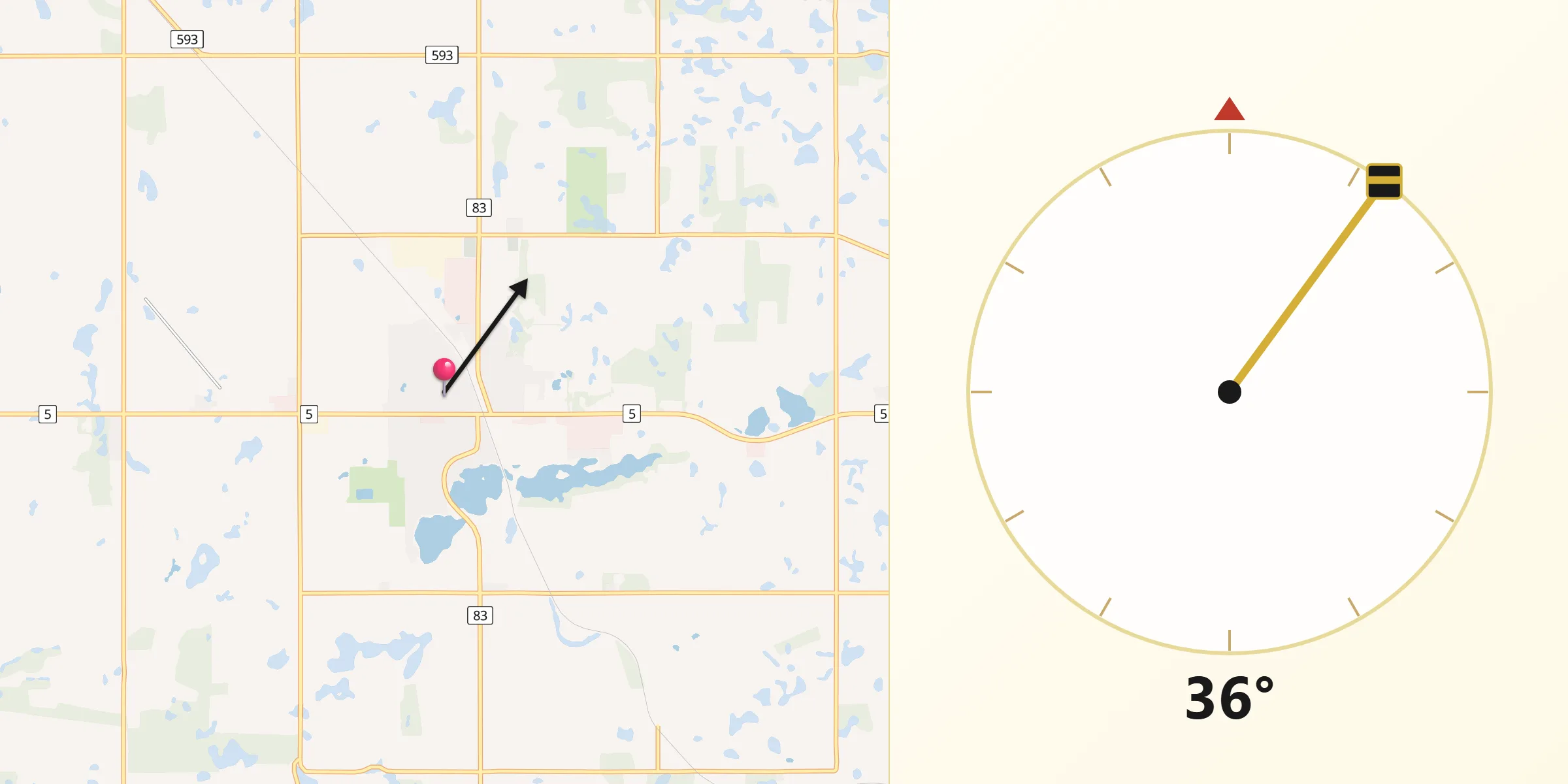 Qibla Direction from Roblin